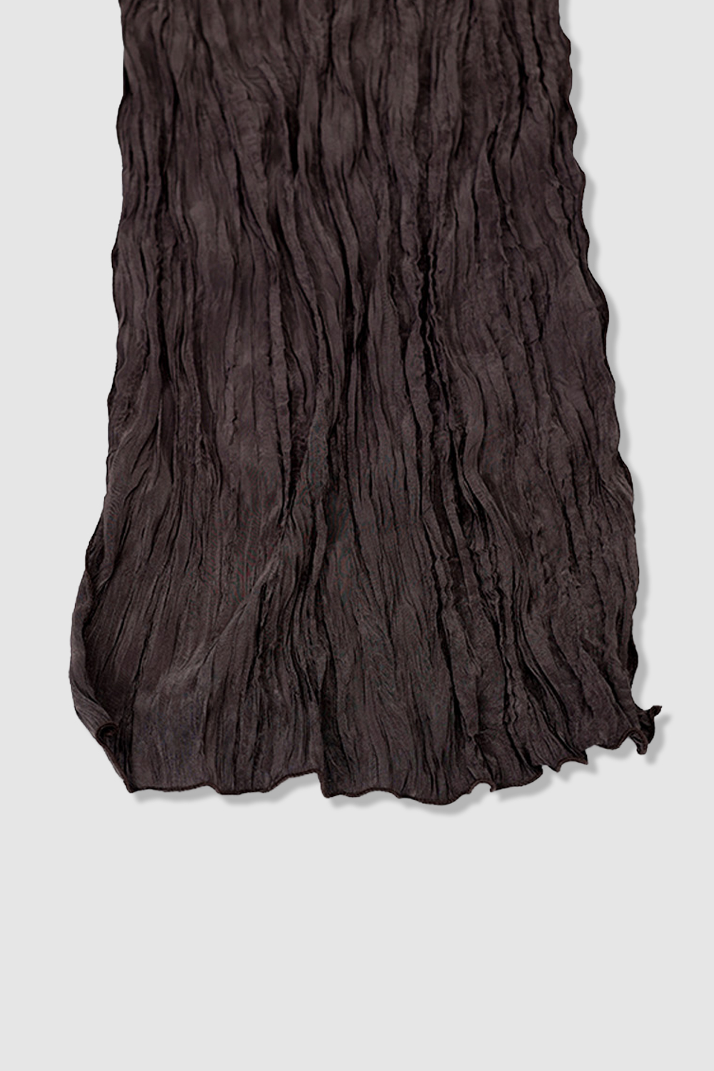 [ANYTIME LOREAK] AGAVE WRINKLE SCARF - BROWN