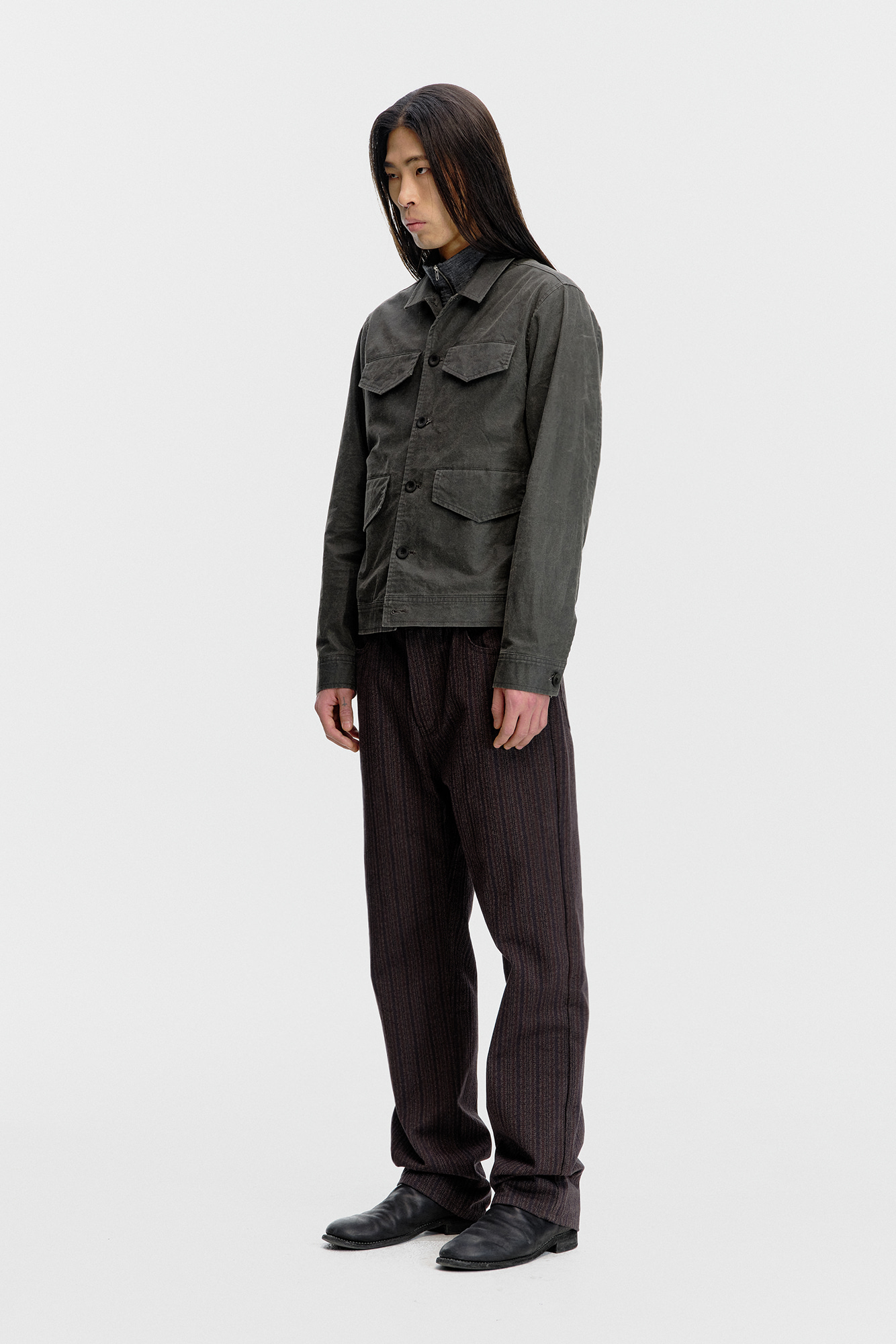 [SURFACE EDITION] FLANNEL 4-POCKET JACKET CHARCOAL