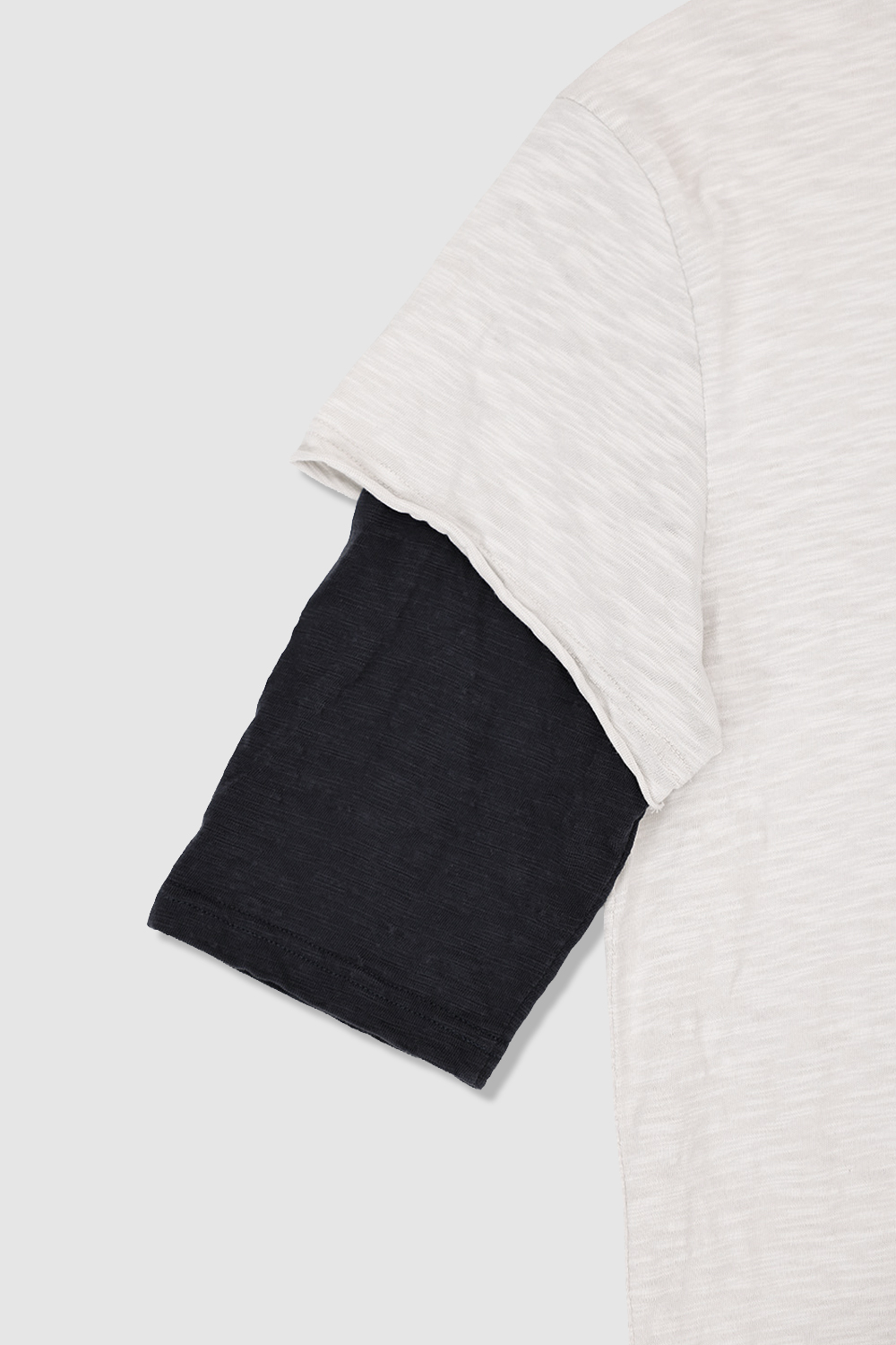 [ANYTIME LOREAK] FADE SLUB HALF T-SHIRT - OATMEAL