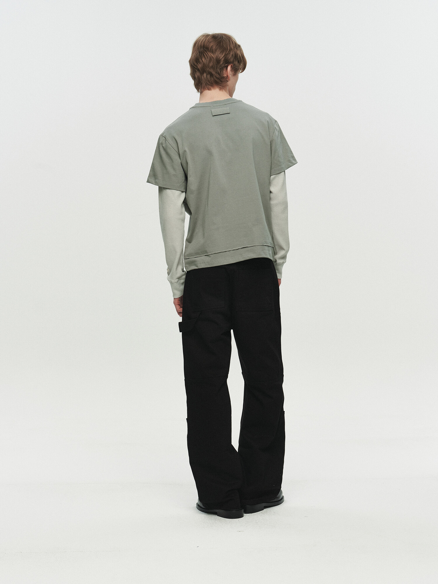 [HEUTE] CORE LAYER WAFFLE TEE (LIGHT KHAKI)