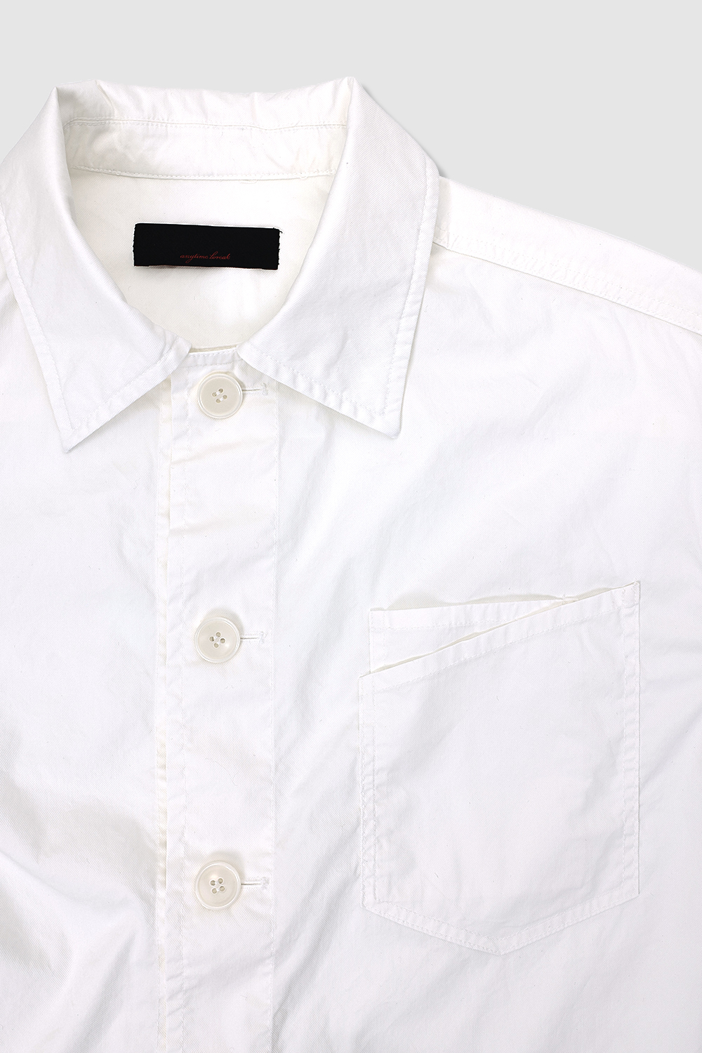 [ANYTIME LOREAK] AIRY WASHED SHIRT -WHITE