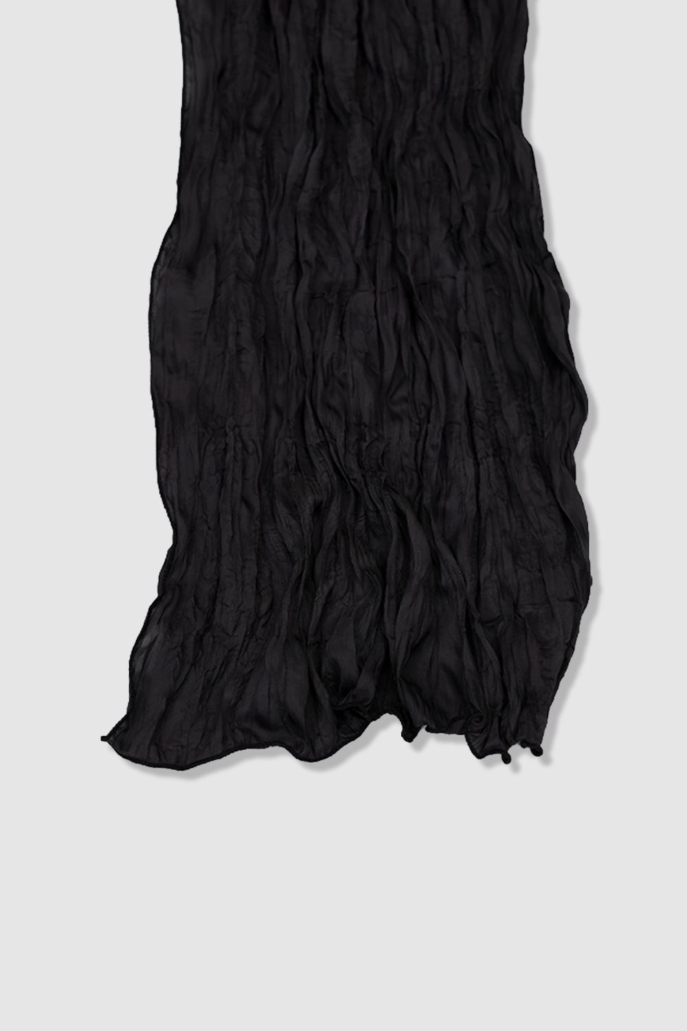 [ANYTIME LOREAK] AGAVE WRINKLE SCARF - BLACK