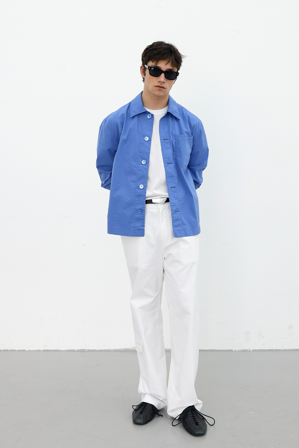 [ANYTIME LOREAK] AIRY WASHED SHIRT - BLUE