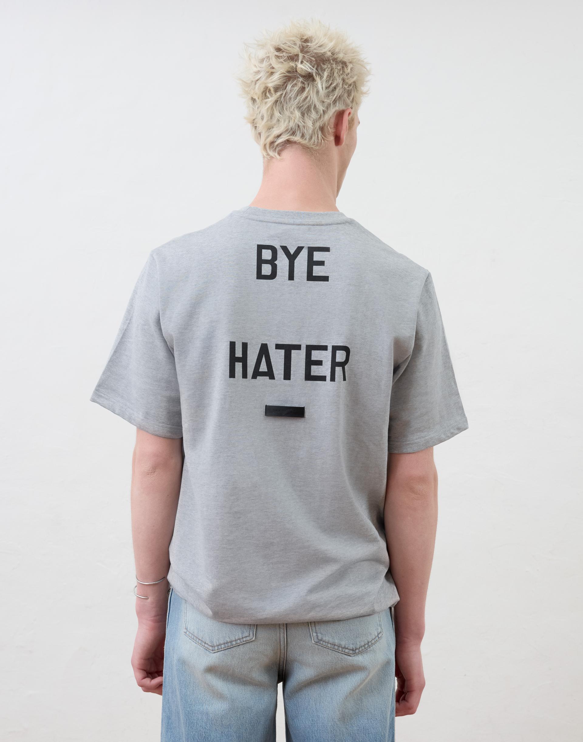 [MOOMYUNG] "HI HATER, BYE HATER" T-SHIRT (GREY)