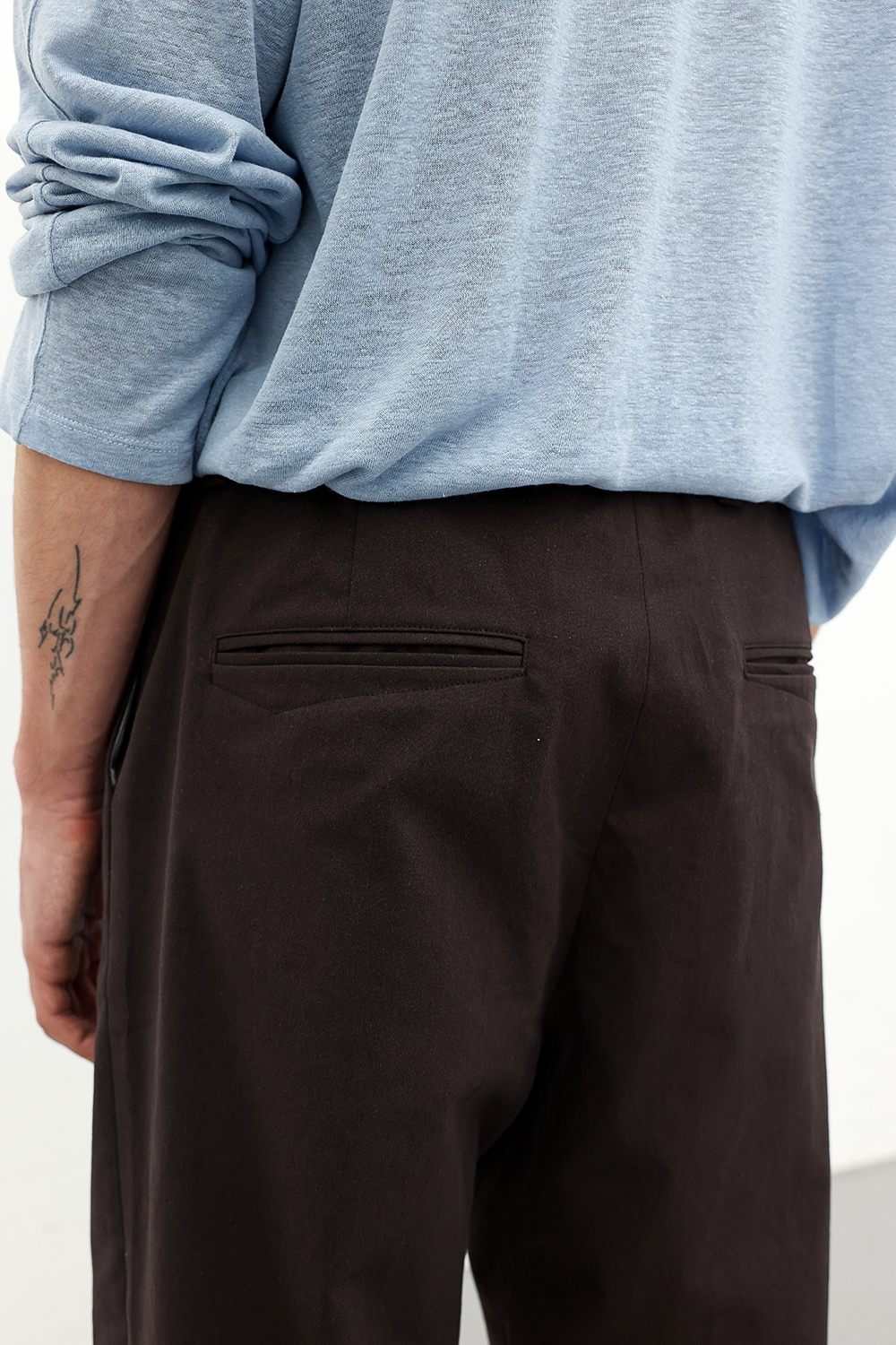 [ANYTIME LOREAK] POPPY WIDE COTTON PANTS - BROWN