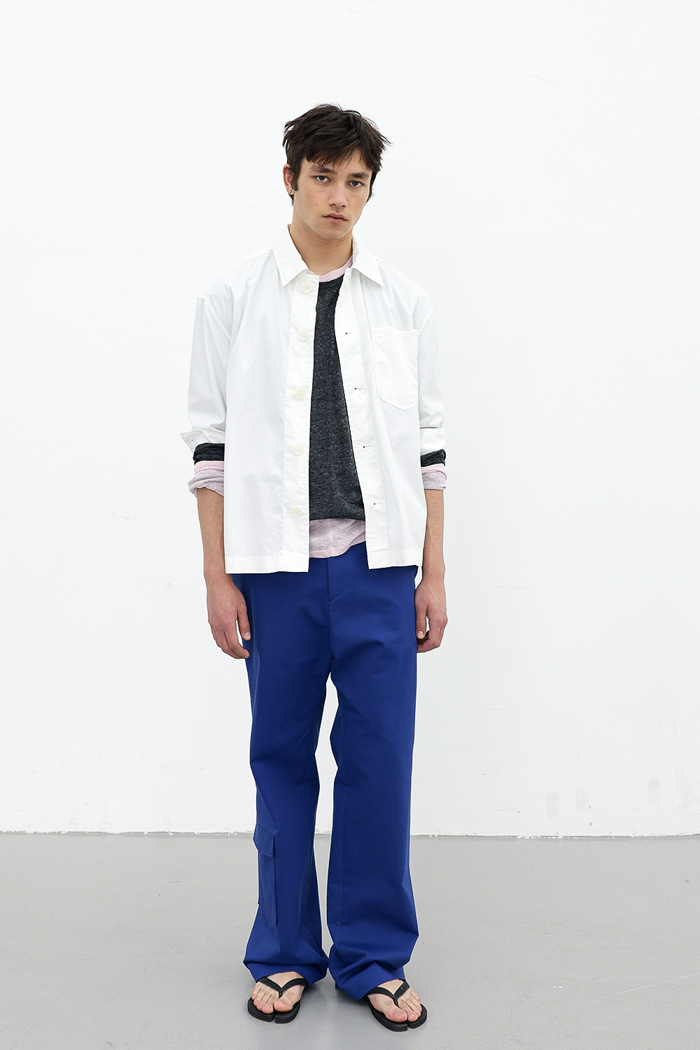 [ANYTIME LOREAK] AIRY WASHED SHIRT -WHITE