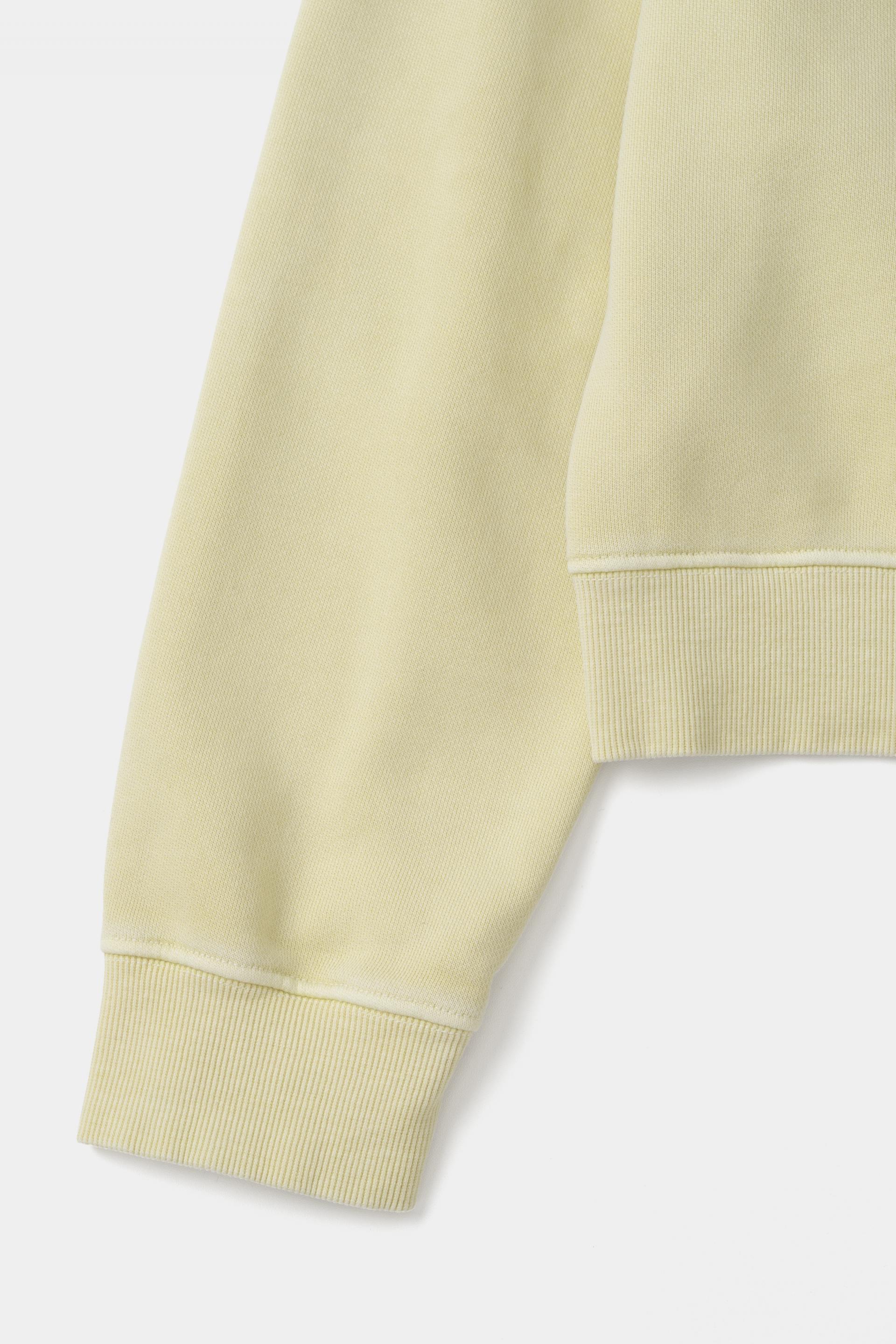 [KANGJUNGSEOK] LEATHER PATCH SWEAT SHIRTS,Yellow