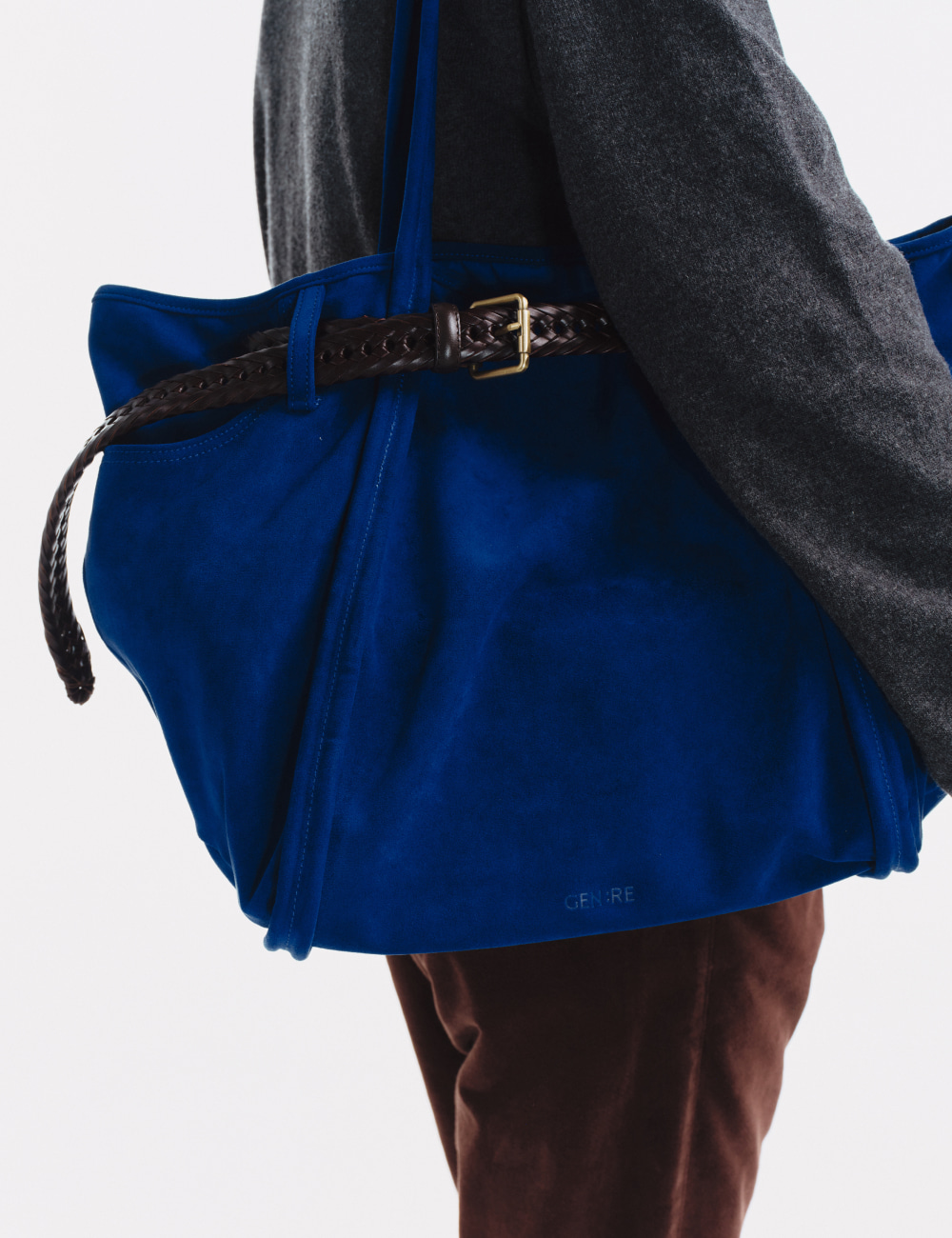 [GEN:RE] Archive Trouser Leather Bag Blue