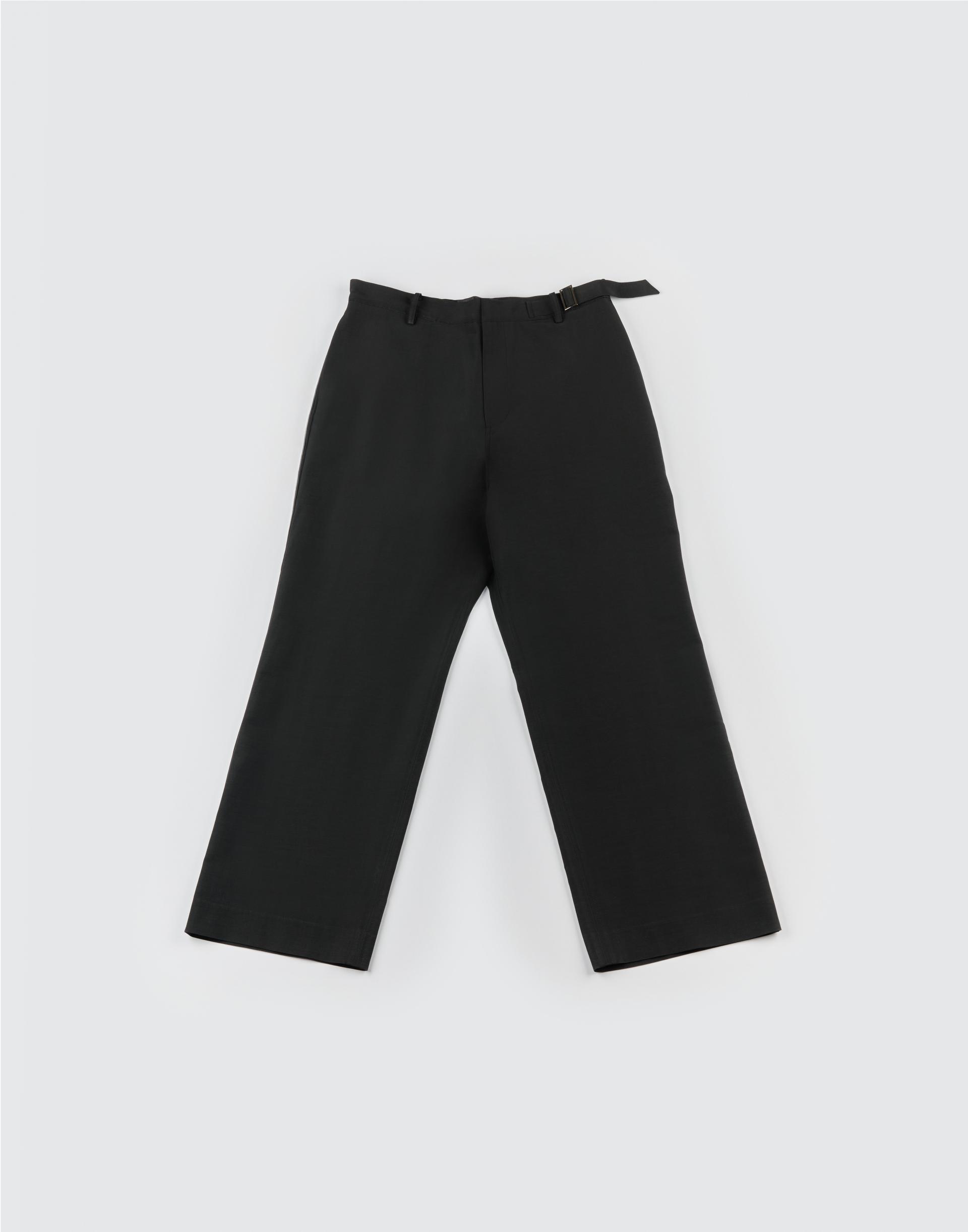 [MOOMYUNG] BOYISH TAILORED TROUSERS (BLACK)