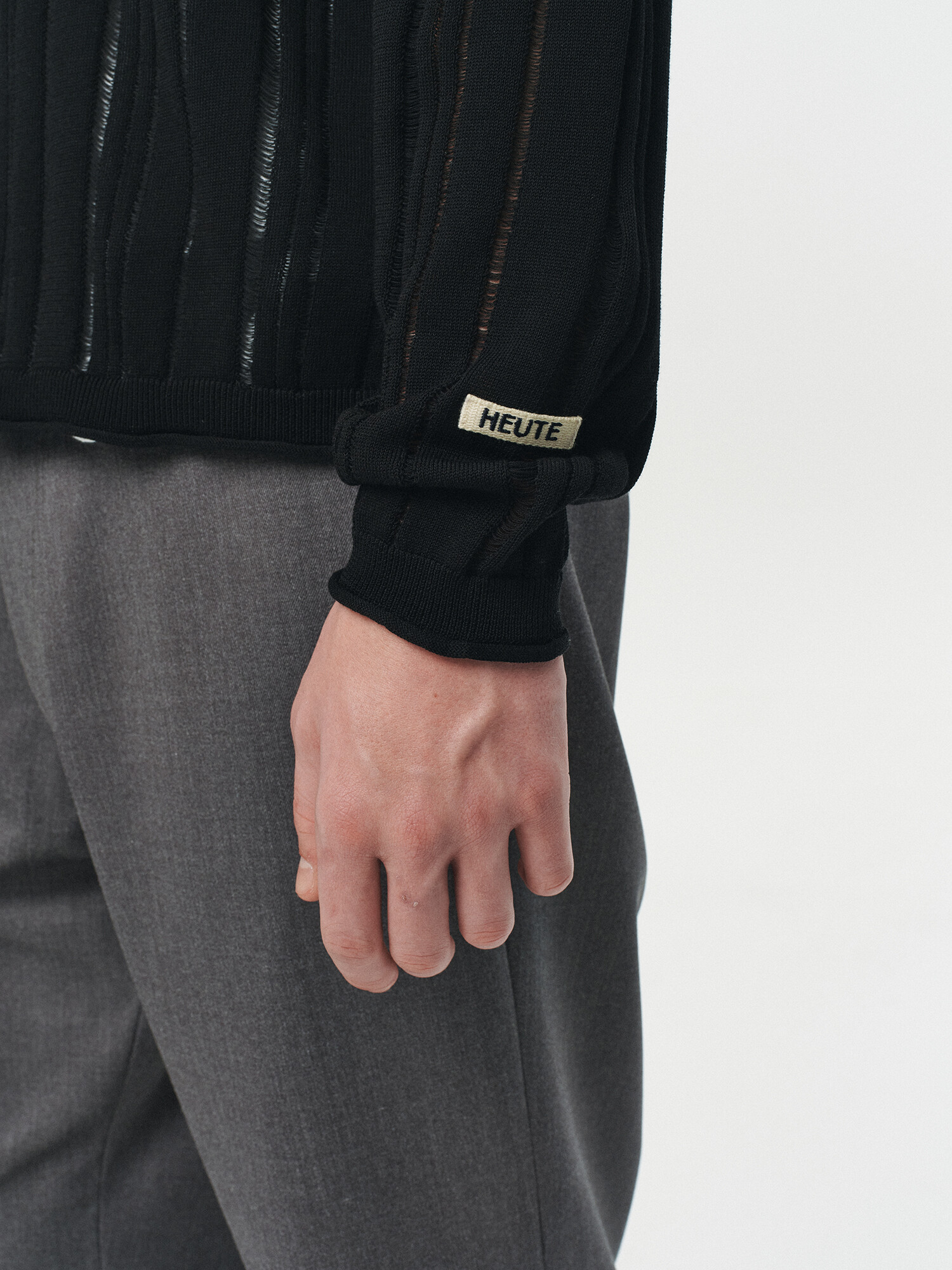 [HEUTE] CASHMERE WOOL V NECK KNIT (BLUE) 복제