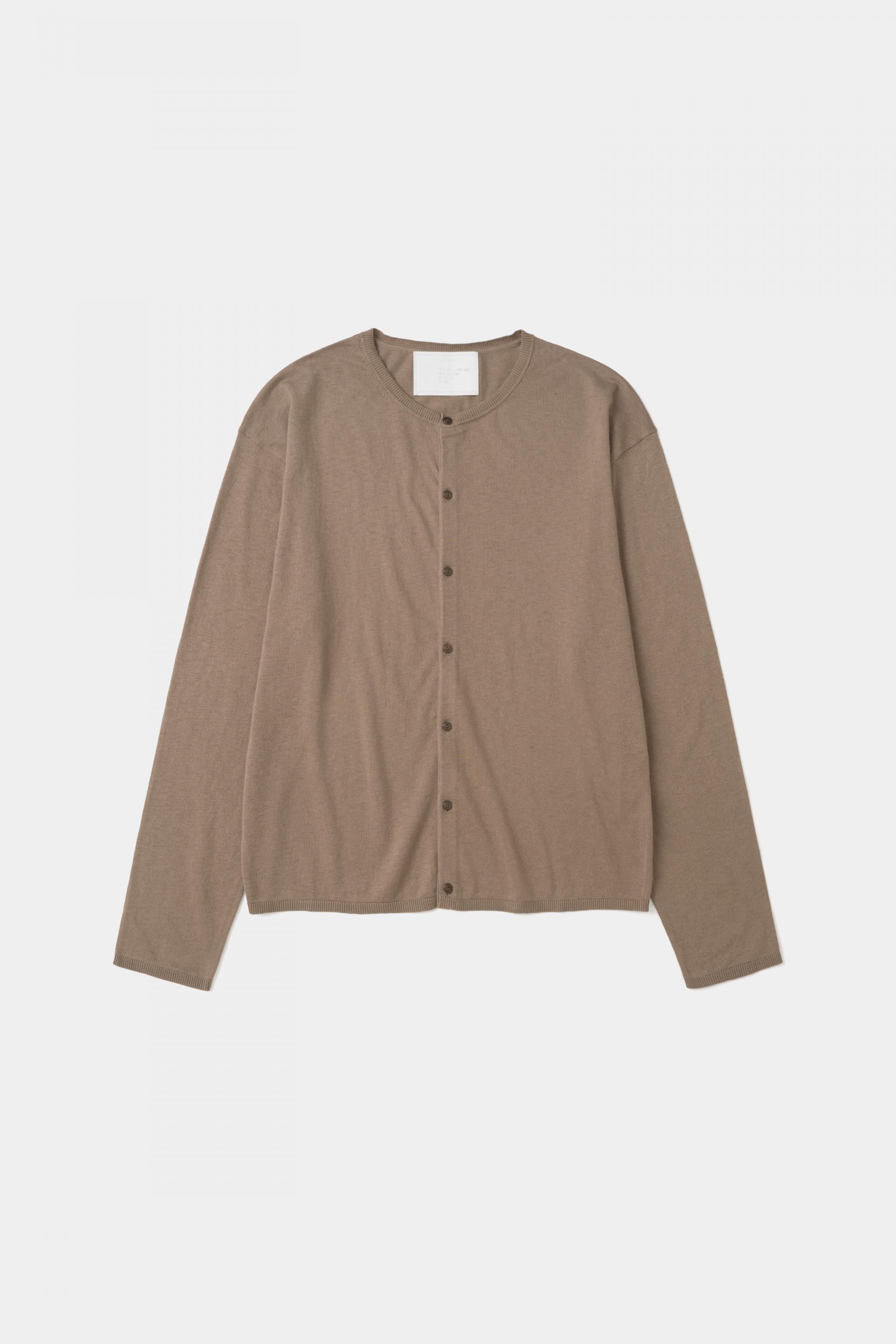 [KANGJUNGSEOK] PERMANENT KNIT CARDIGAN,Brown