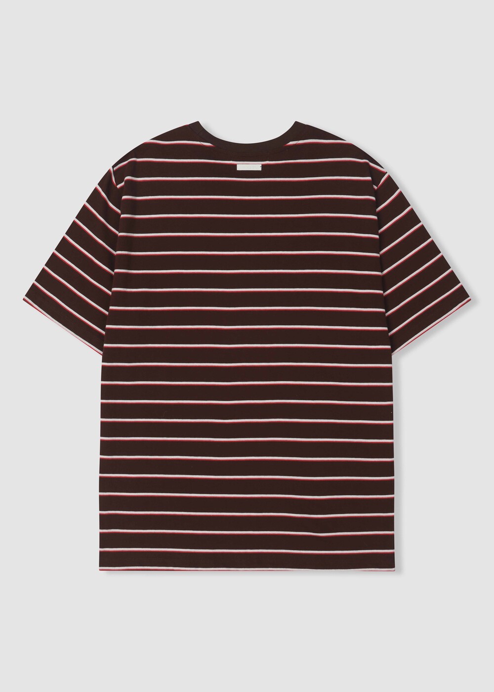 [WINDER] STRIPED COTTON TOP - BURGUNDY BROWN