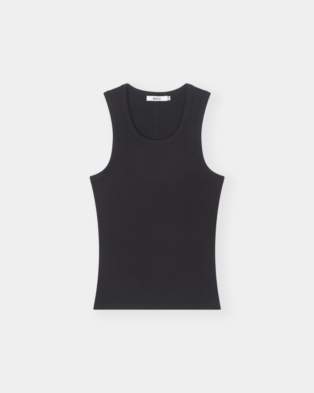 [kineto] Sleek Ribbed Sleeveless Top_Black