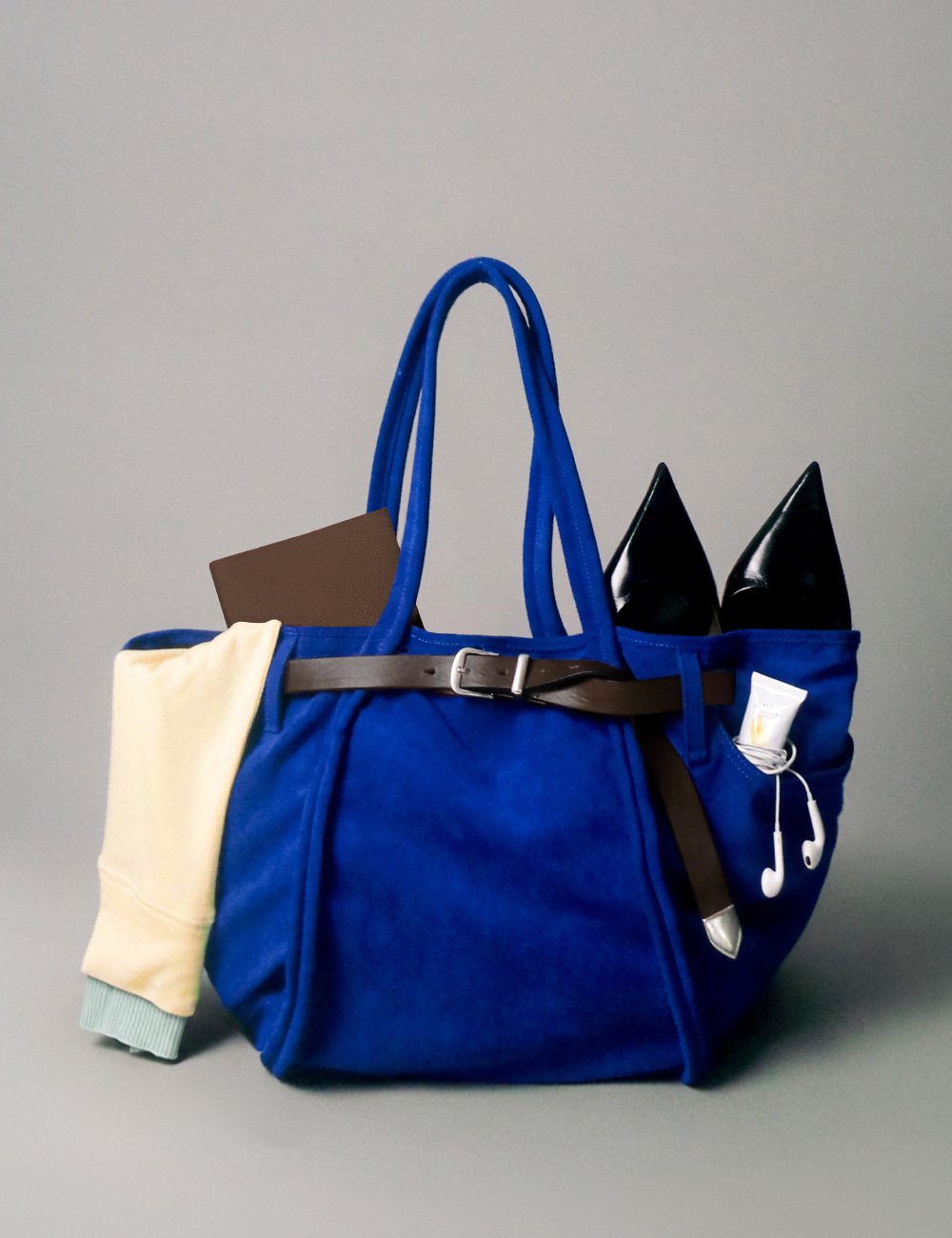 [GEN:RE] Archive Trouser Leather Bag Blue