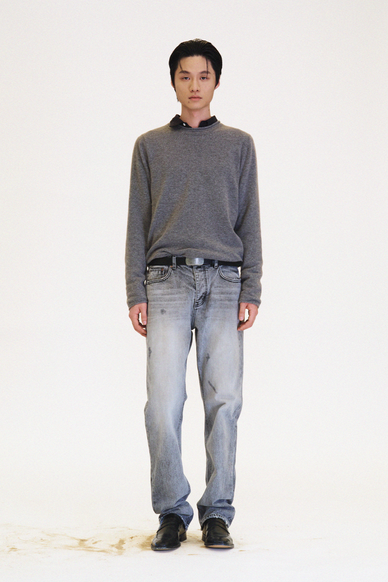[SURFACE EDITION] RAW EDGE KNIT PULLOVER GRAY