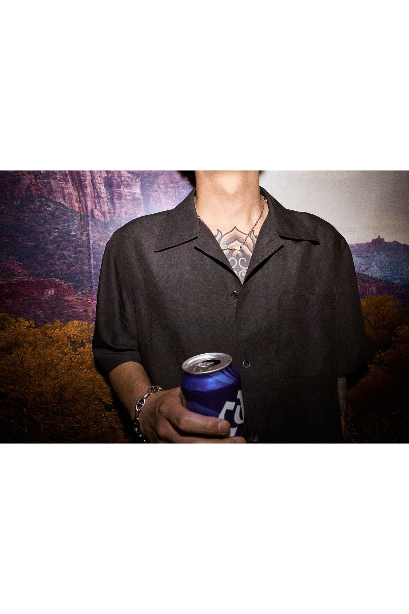 [SURFACE EDITION] FULL PRINT SHORT SLEEVE SHIRT BLACK