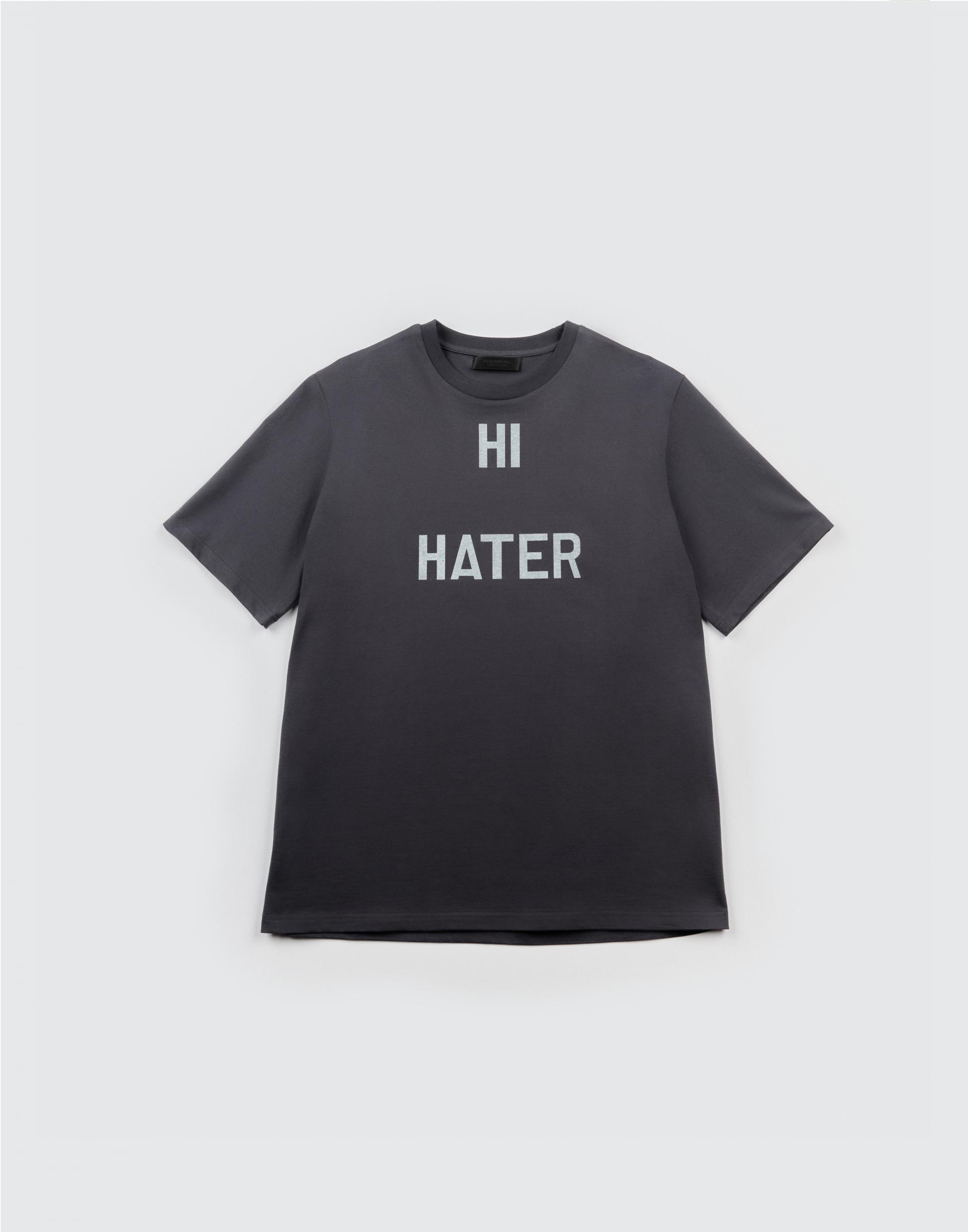 [MOOMYUNG] "HI HATER, BYE HATER" T-SHIRT (WASHED BLACK)