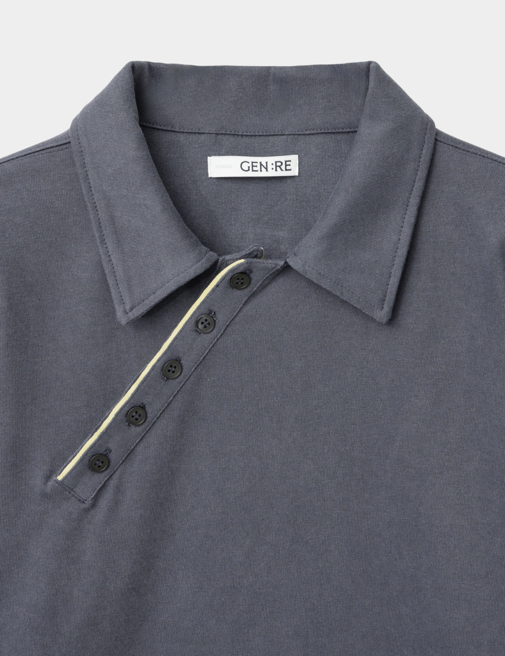 [GEN:RE] Pivot Tape Polo Shirt Navy
