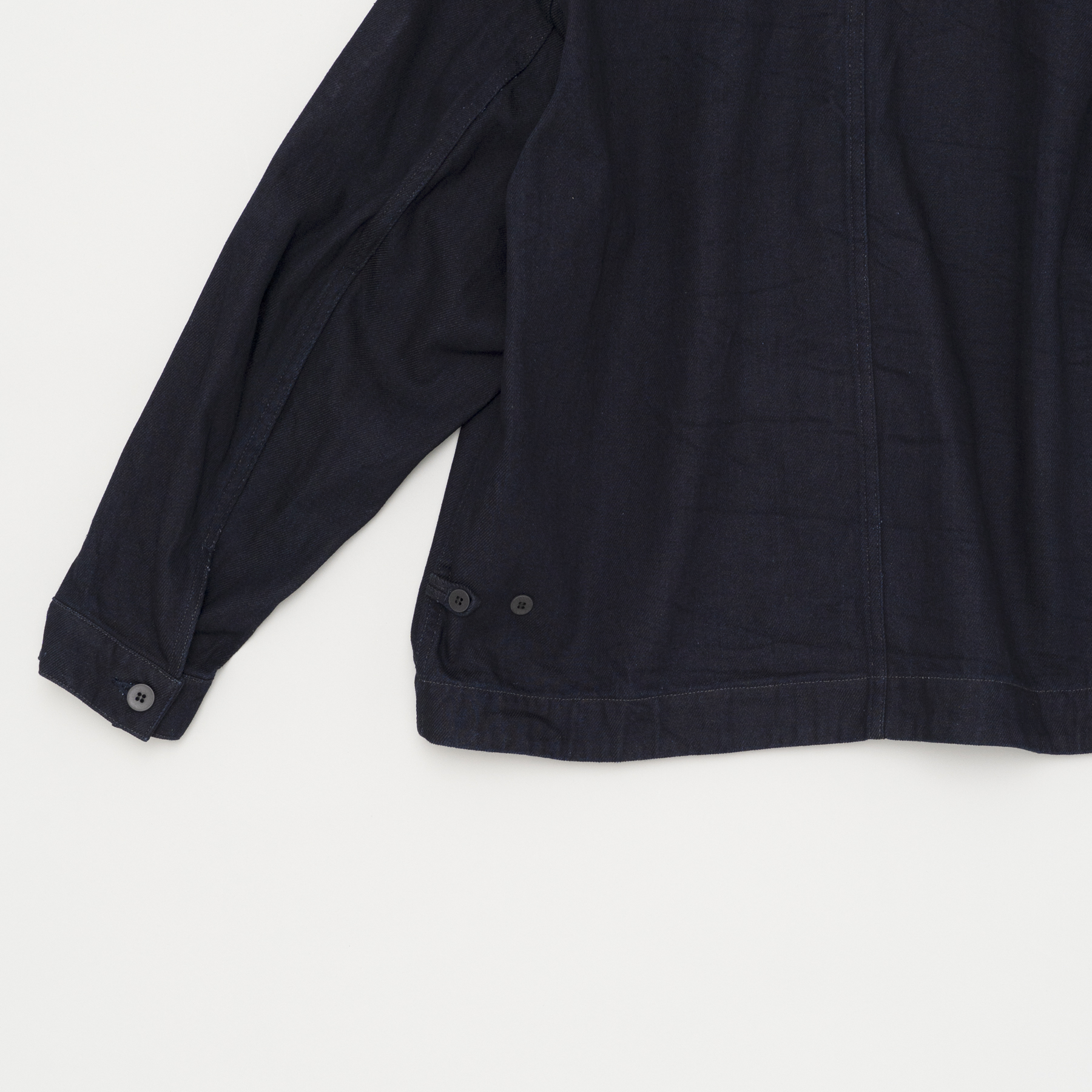 [STILL BY HAND] DN02263OS - 12oz denim jacket BLACK