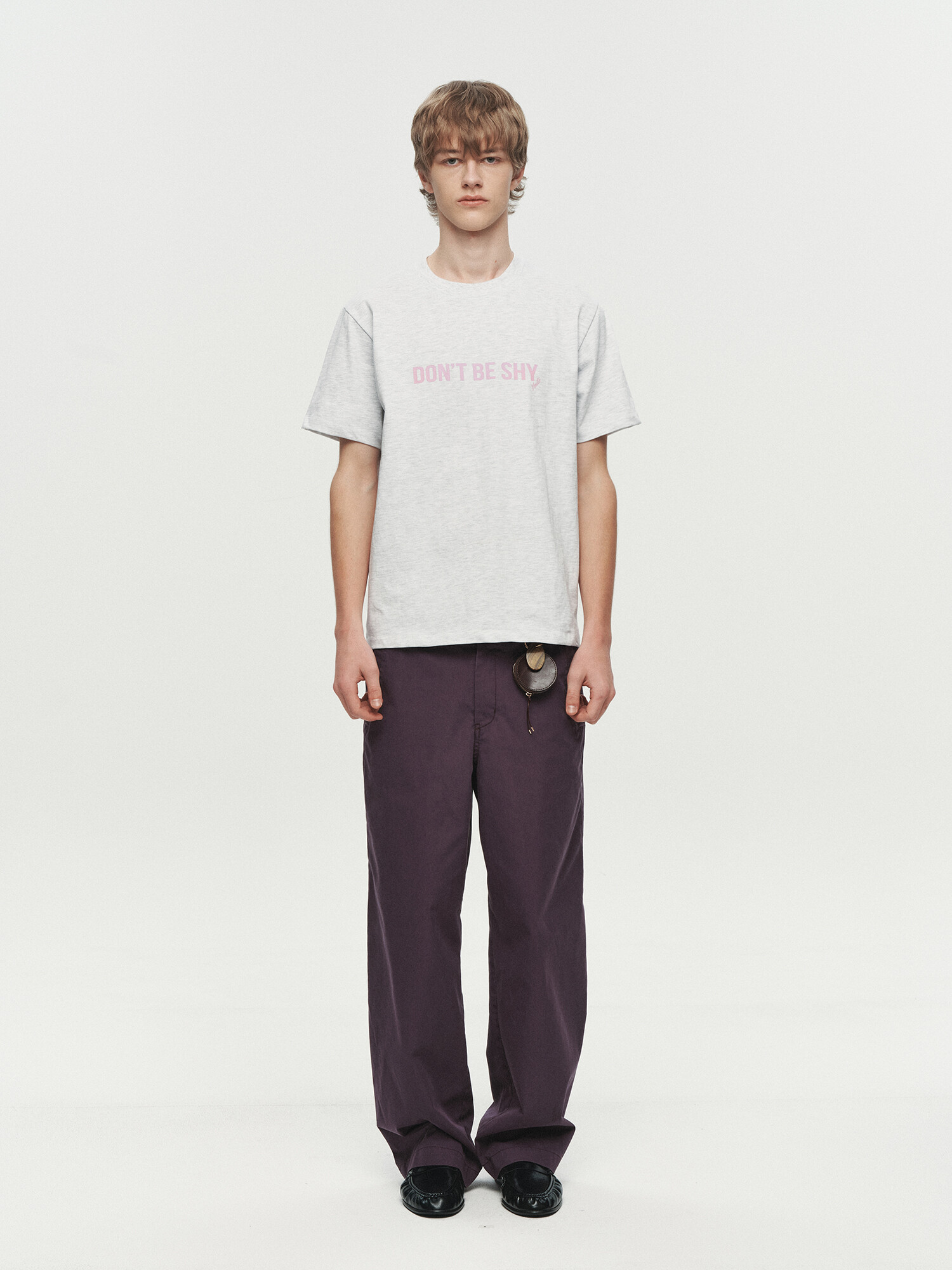 [HEUTE] CURVE LINE WIDE PANTS (PURPLE)