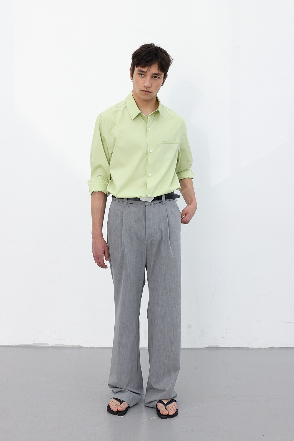 [ANYTIME LOREAK] FREESIA BLOOM SHIRT - LIME