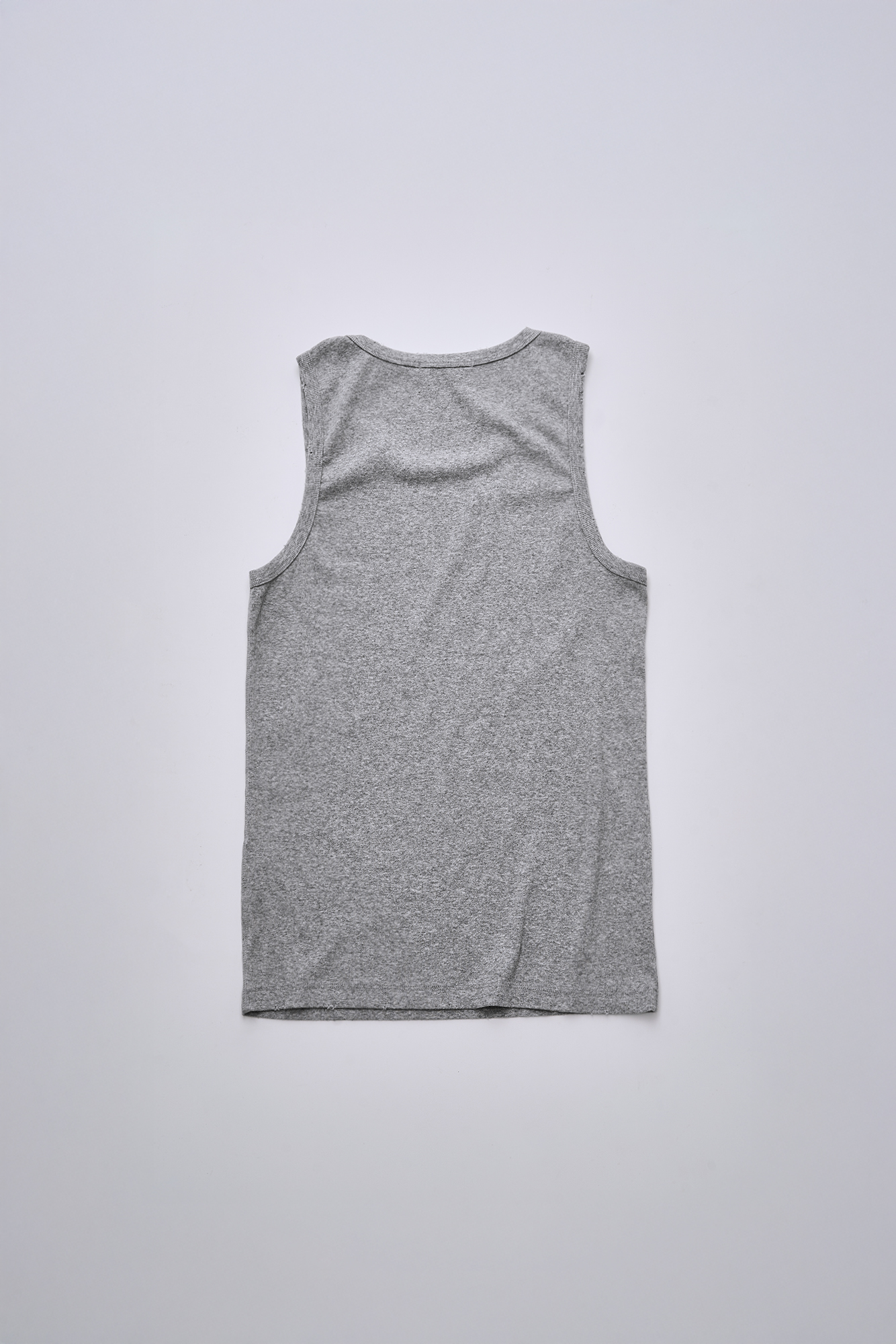[SURFACE EDITION] DAMAGED RIBBED SLEEVELESS GRAY