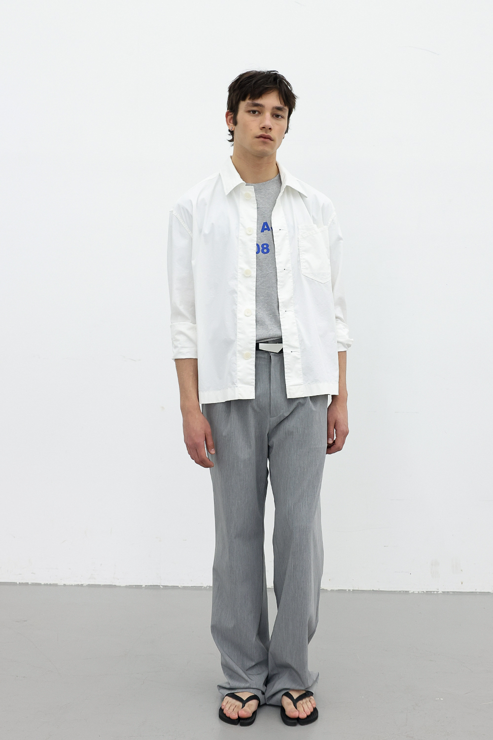 [ANYTIME LOREAK] AIRY WASHED SHIRT -WHITE