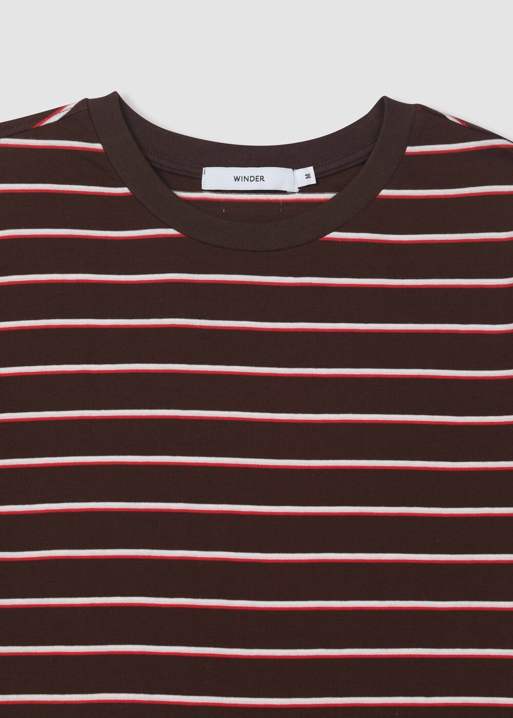 [WINDER] STRIPED COTTON TOP - BURGUNDY BROWN
