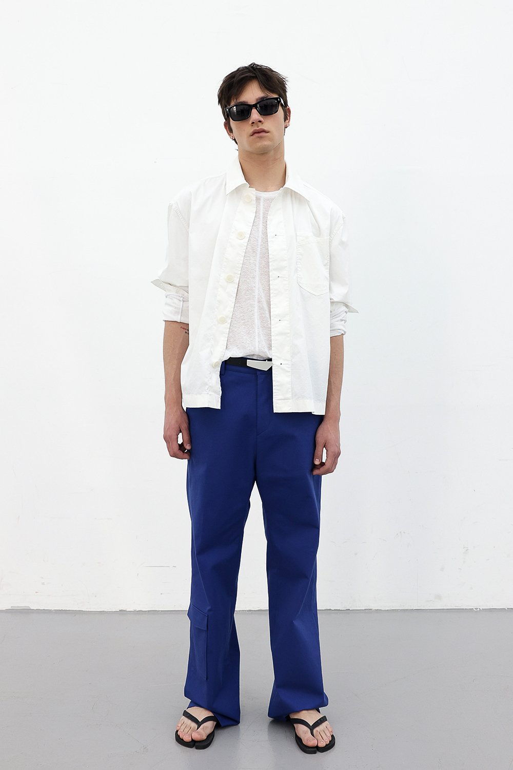 [ANYTIME LOREAK] POPPY WIDE COTTON PANTS - BLUE