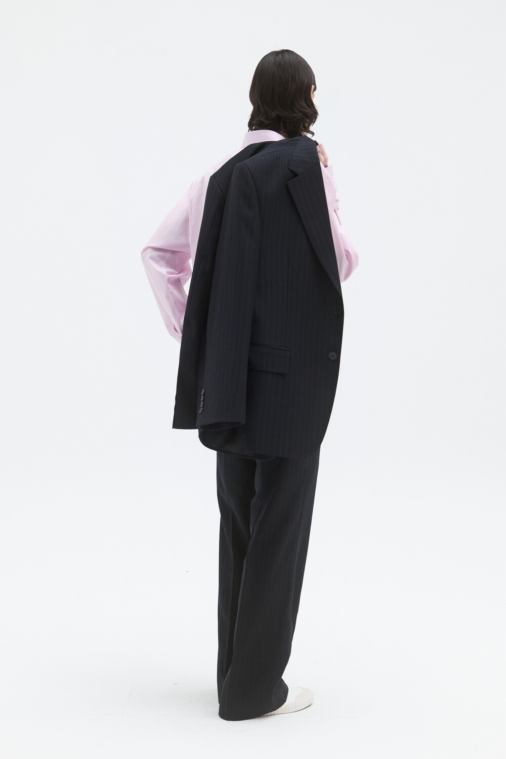 [WINDER] CORE SINGLE TAILORED JACKET -STRIPE DEEP NAVY