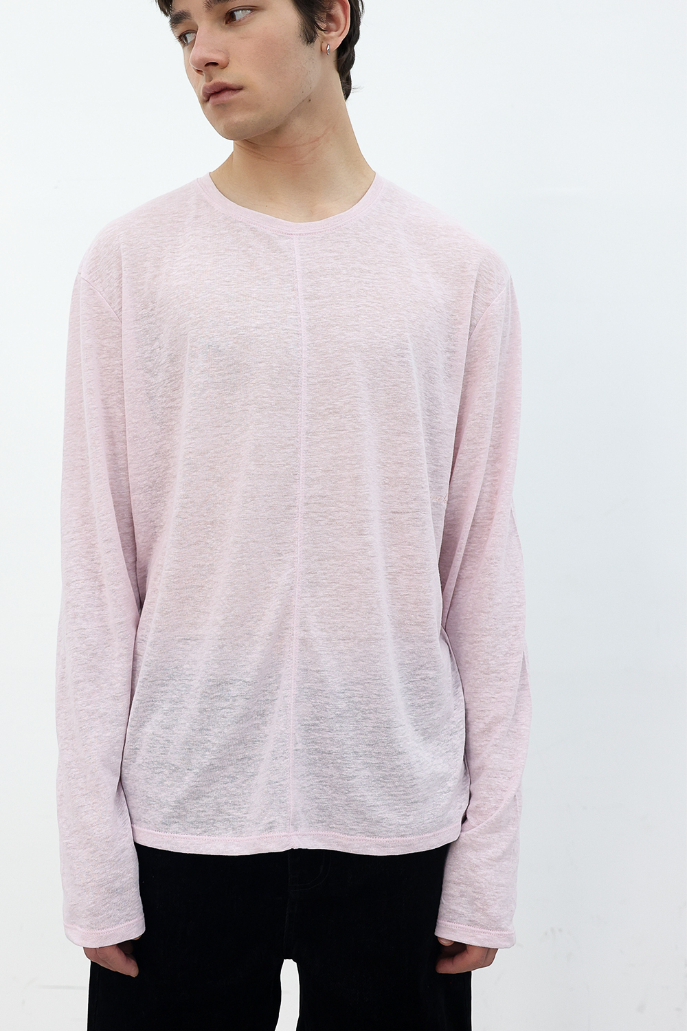 [ANYTIME LOREAK] CAMELLIA LAYERED TEE - WHITE/PINK