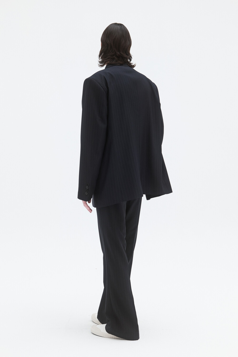 [WINDER] CORE SINGLE TAILORED JACKET -STRIPE DEEP NAVY