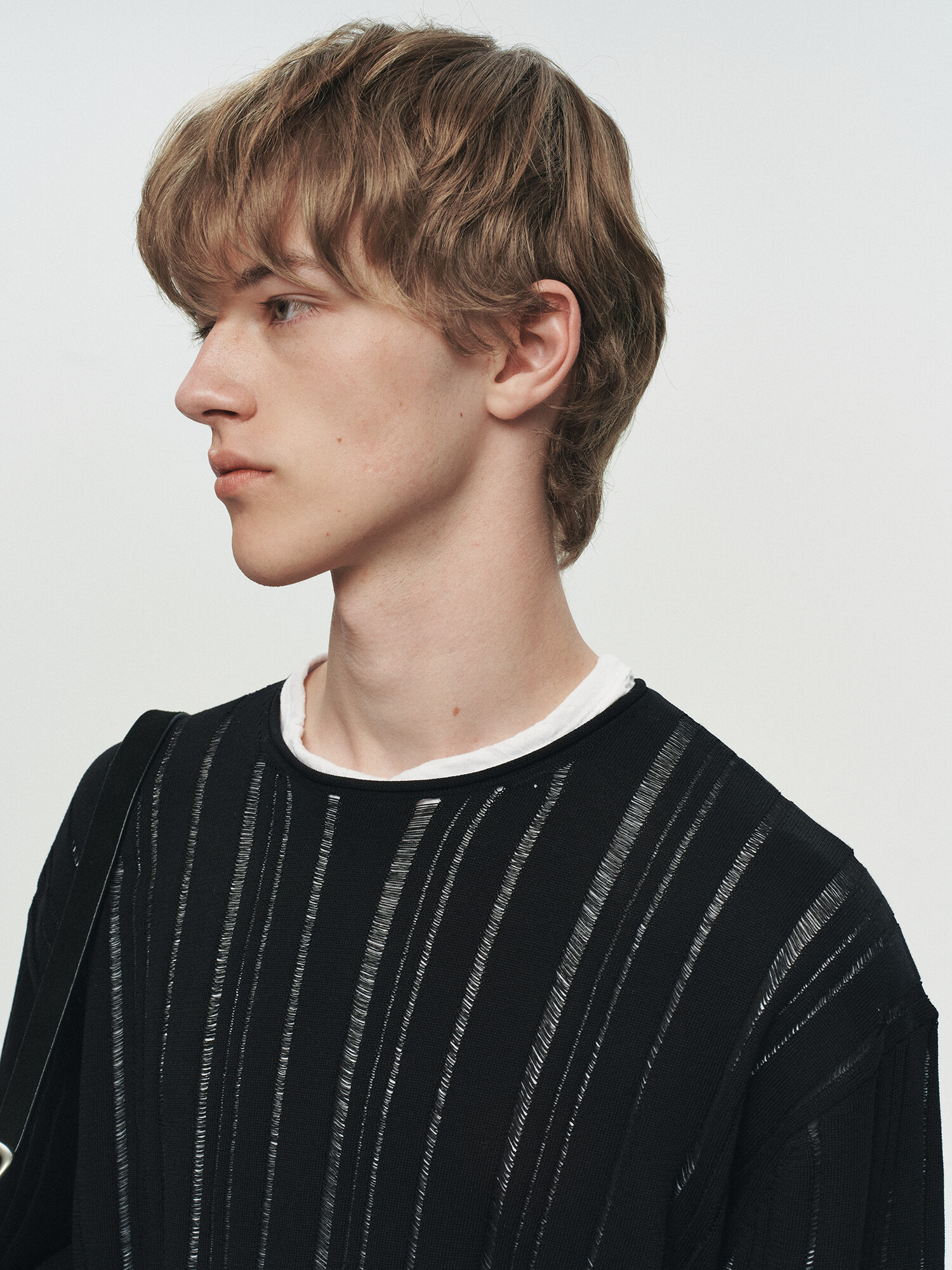 [HEUTE] CASHMERE WOOL V NECK KNIT (BLUE) 복제