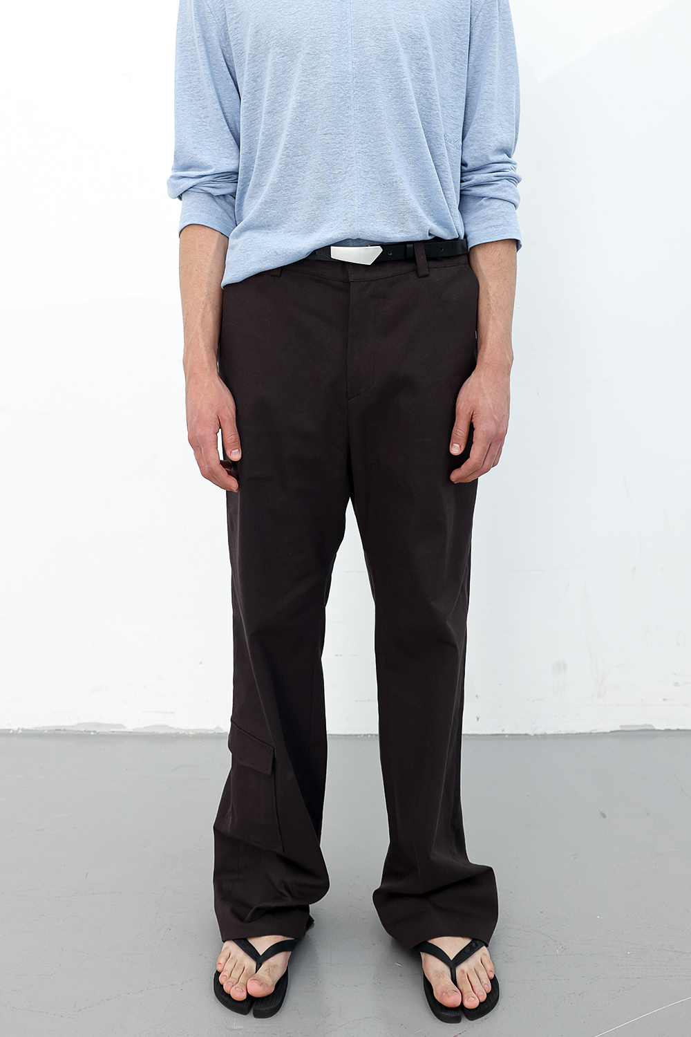 [ANYTIME LOREAK] POPPY WIDE COTTON PANTS - BROWN
