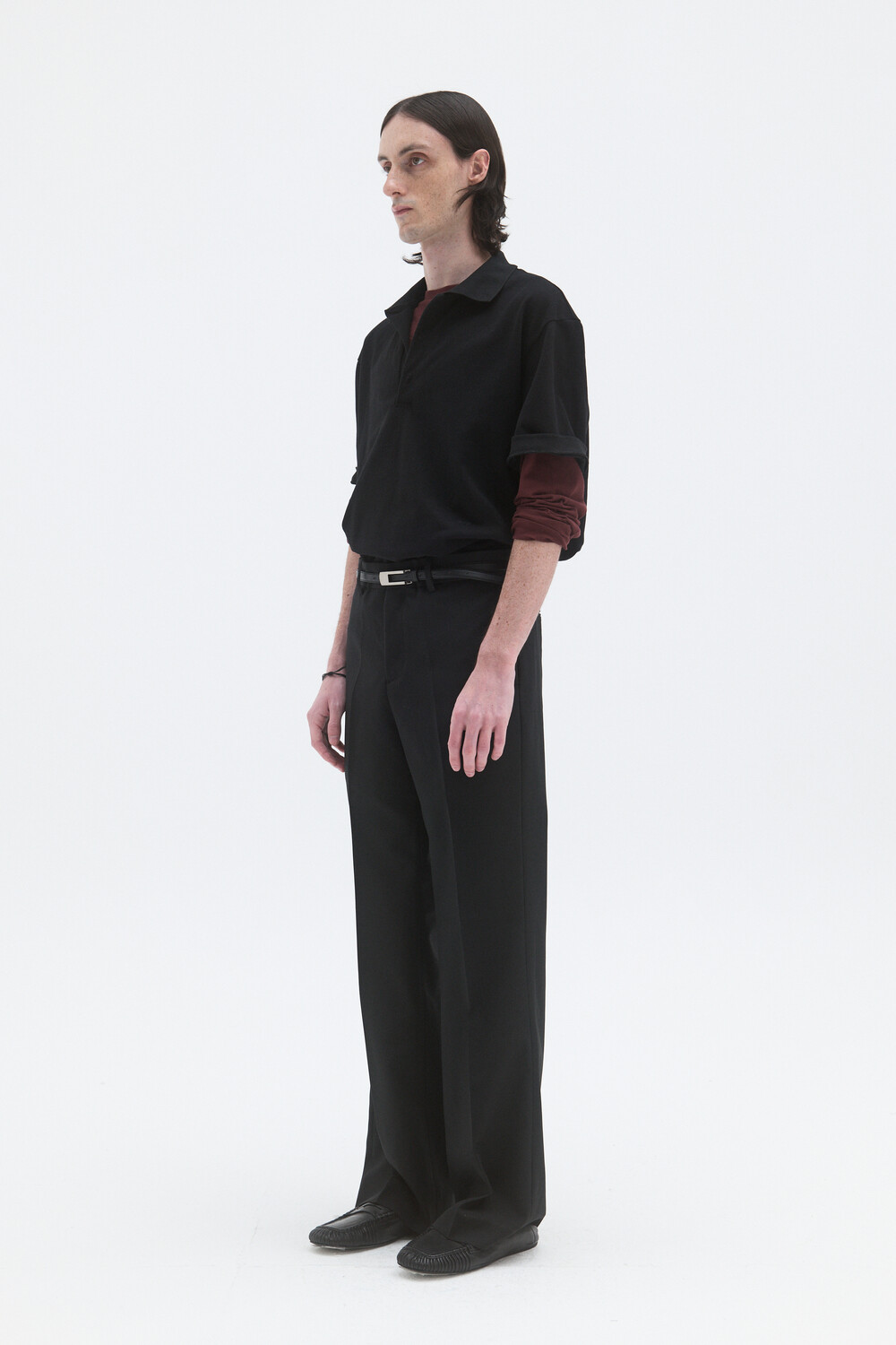 [WINDER] CLASSIC PIQUE TOP - BLACK