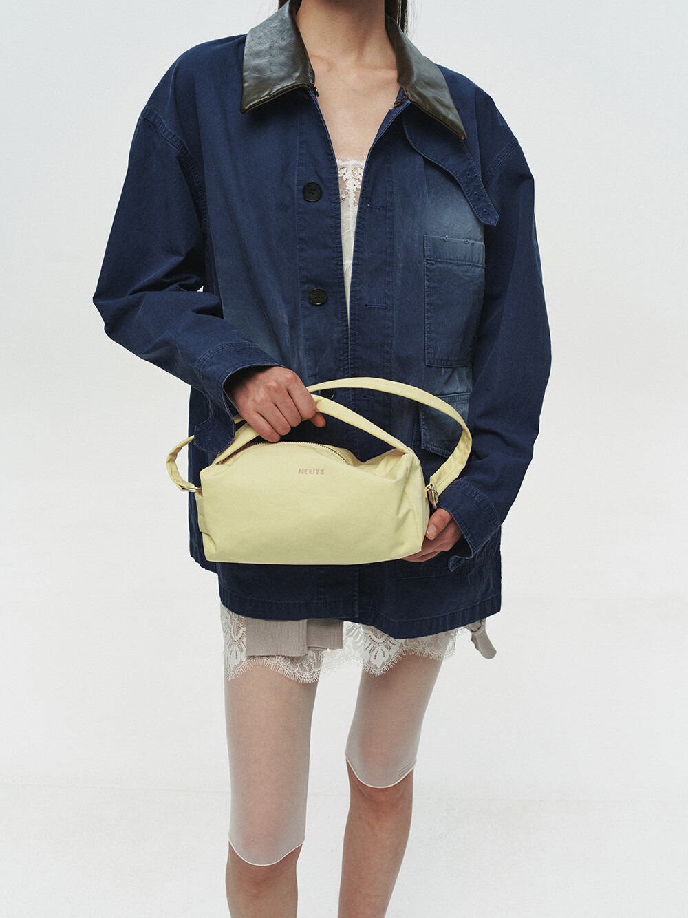 [HEUTE] CONTRAST COLLAR FIELD JACKET (NAVY)
