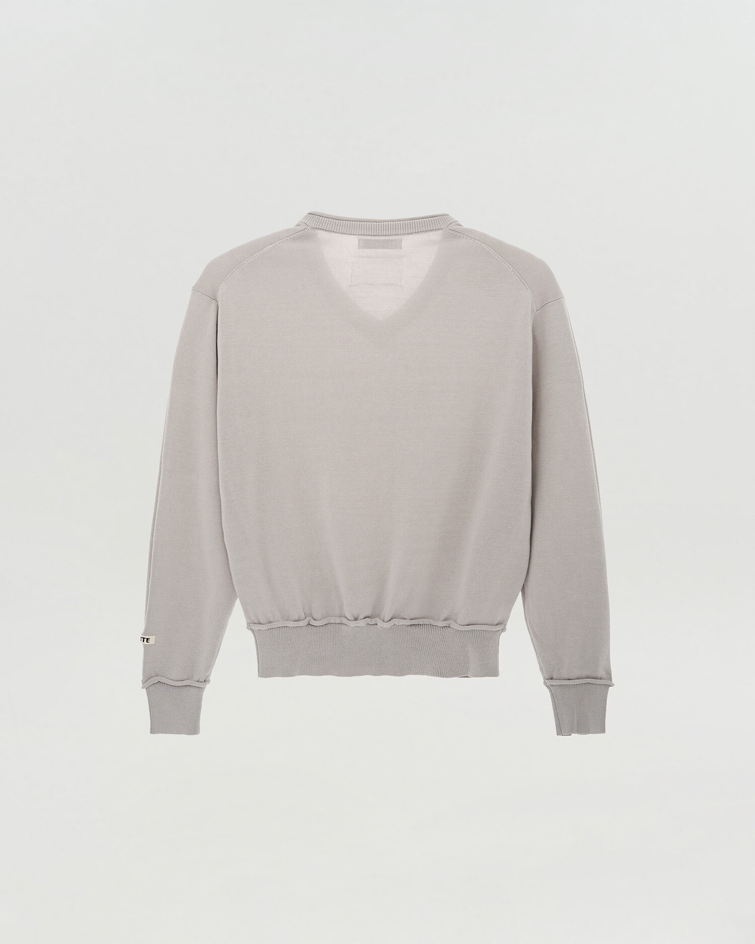 [HEUTE] NIEL COTTON V-NECK KNIT (L/GREY)
