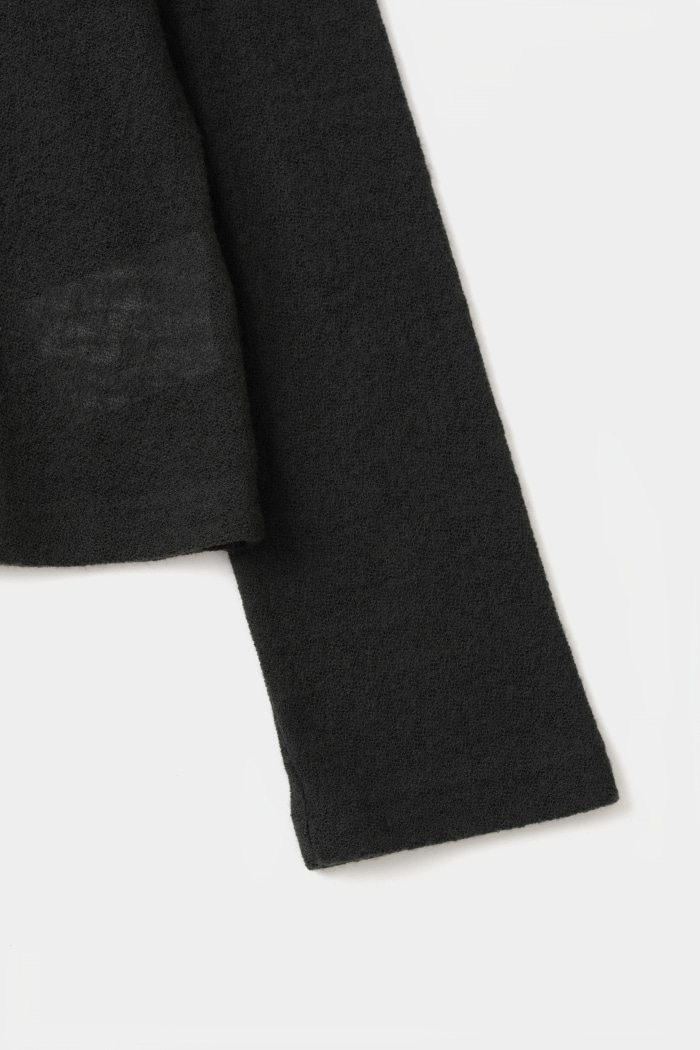 [KANGJUNGSEOK] V NECK WOOL T SHIRTS BLACK