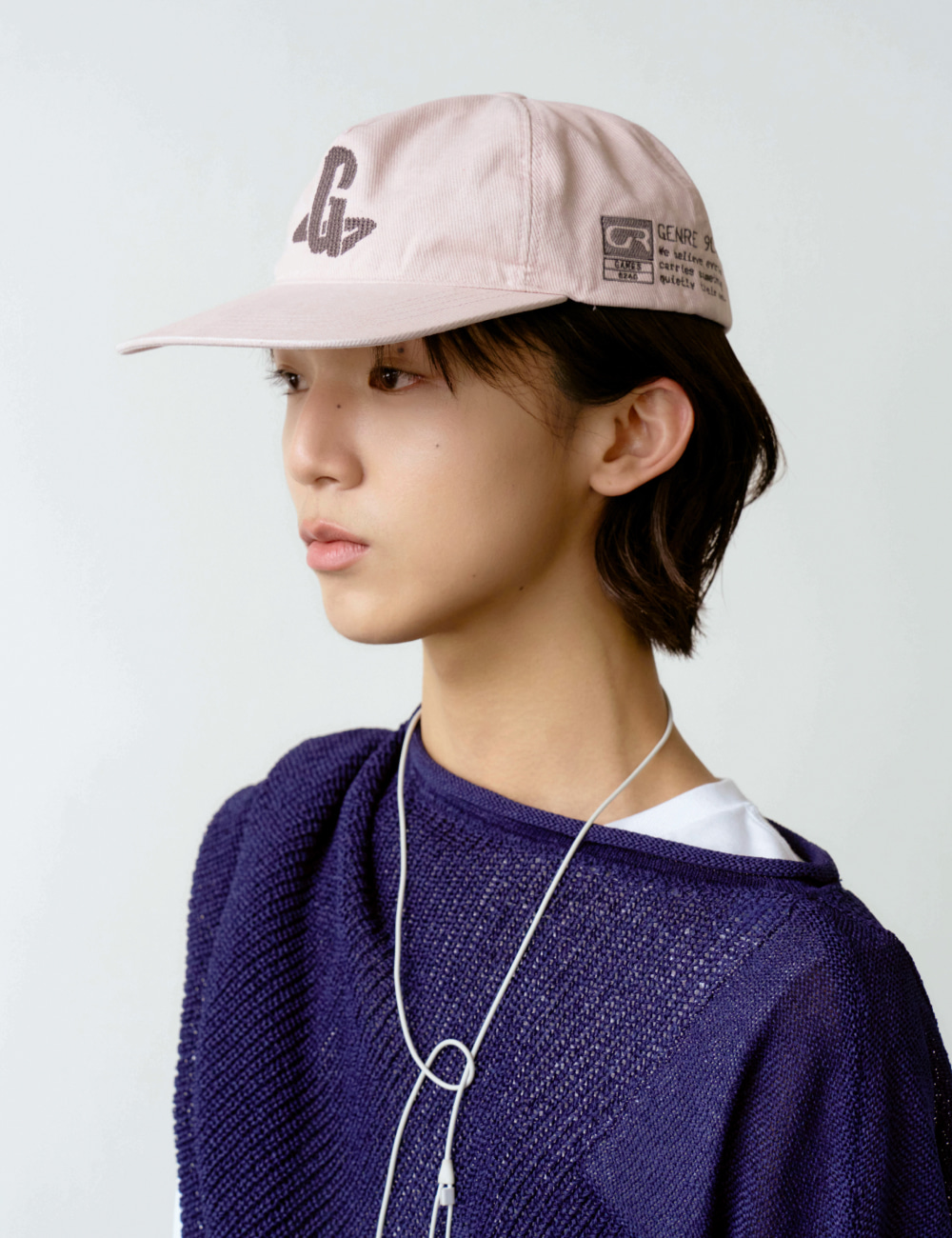 [GEN:RE] Play Homage Washed Ball Cap Light Pink