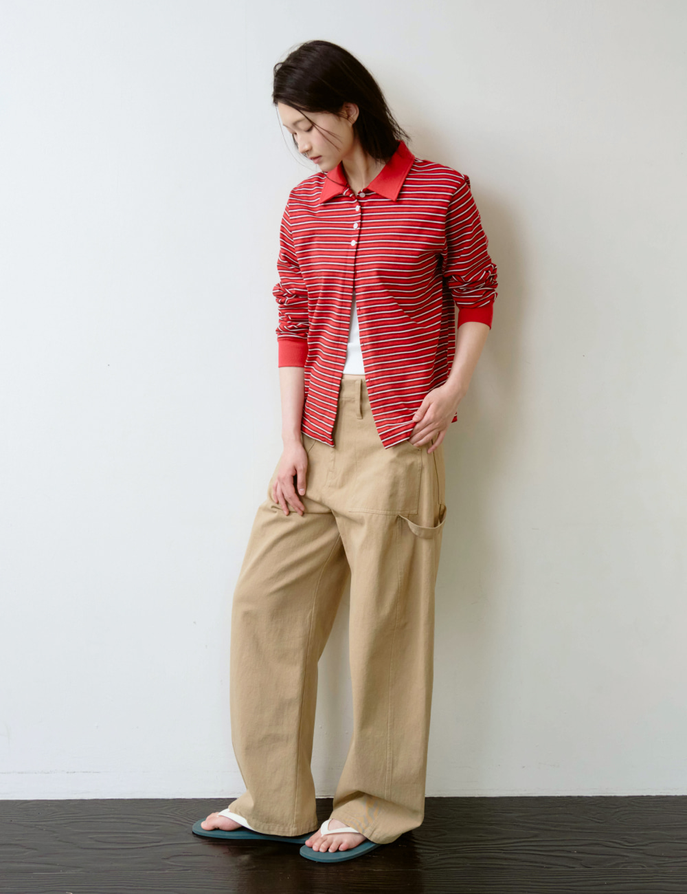 [GEN:RE] Arch Carpenter Chino Pants Beige