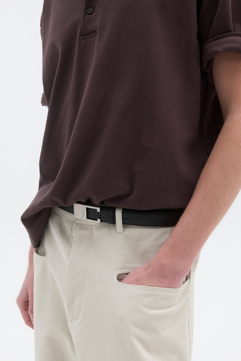 [WINDER] CLASSIC PIQUE TOP - VINTAGE BROWN