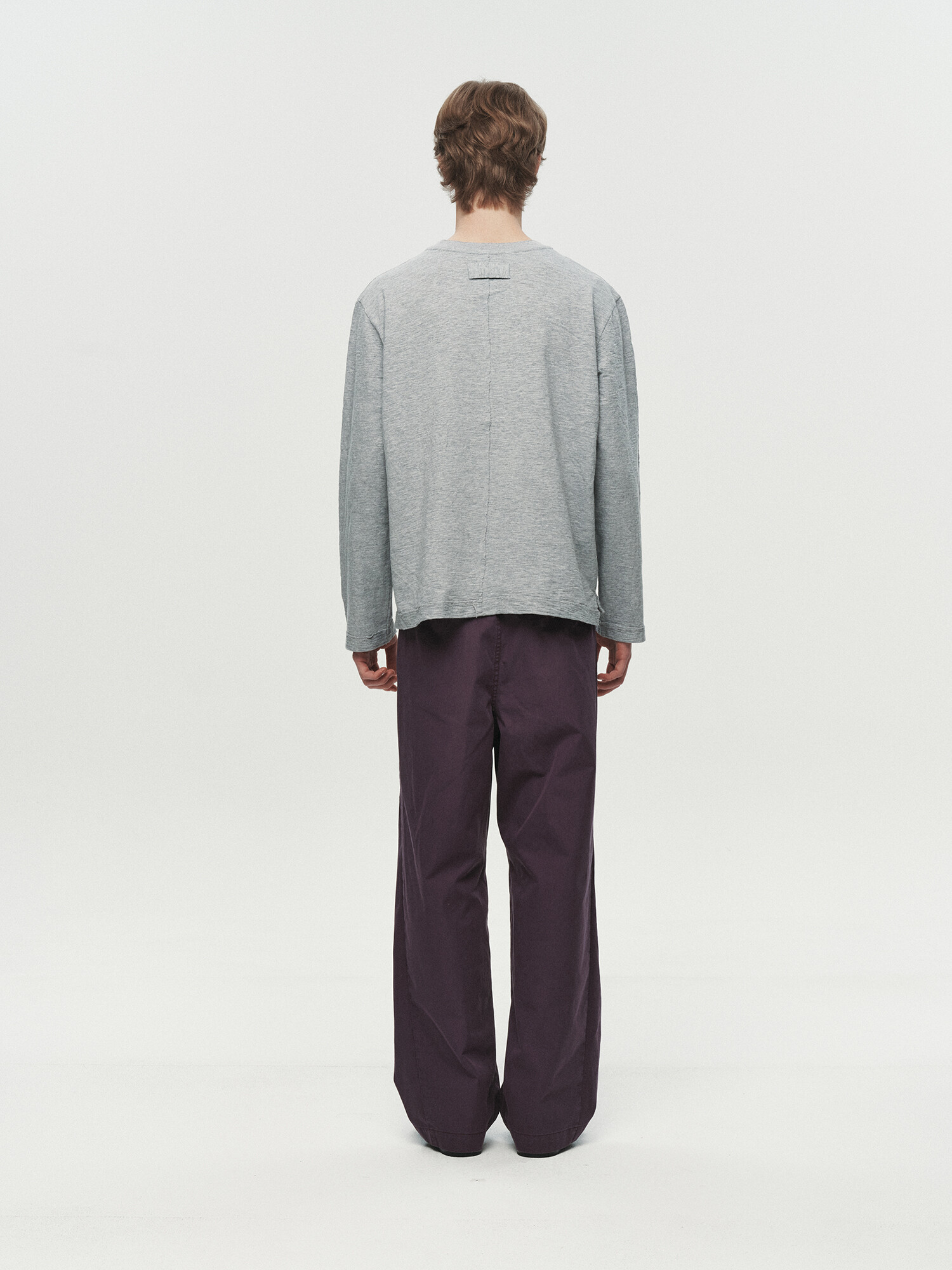 [HEUTE] CURVE LINE WIDE PANTS (PURPLE)