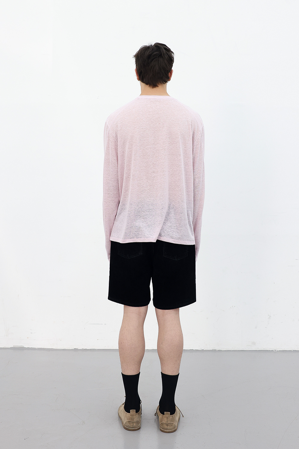 [ANYTIME LOREAK] CAMELLIA LAYERED TEE - WHITE/PINK