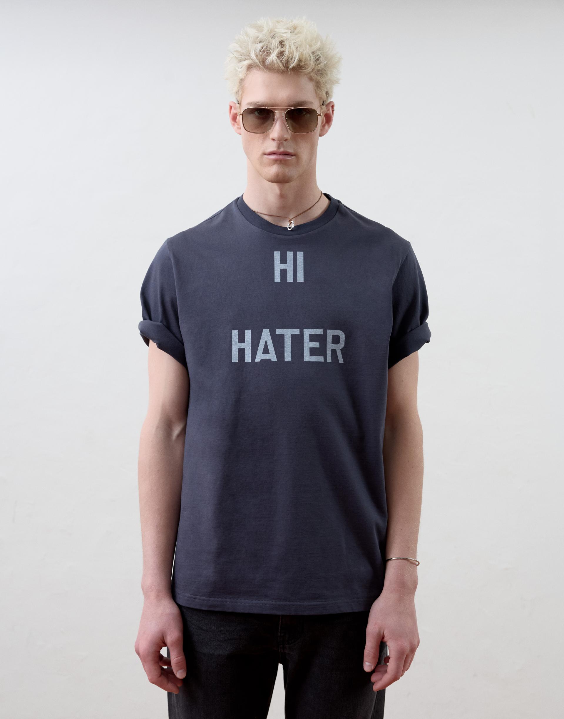 [MOOMYUNG] "HI HATER, BYE HATER" T-SHIRT (WASHED BLACK)