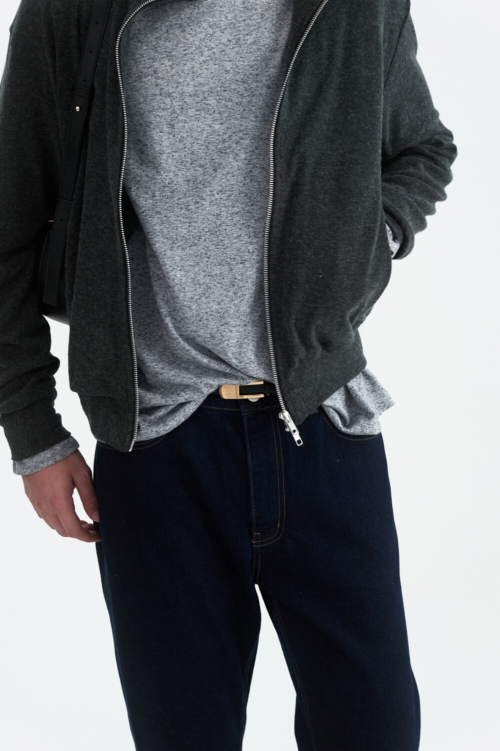 [WINDER] WOOL JERSEY TRACK JACKET - CHARCOAL