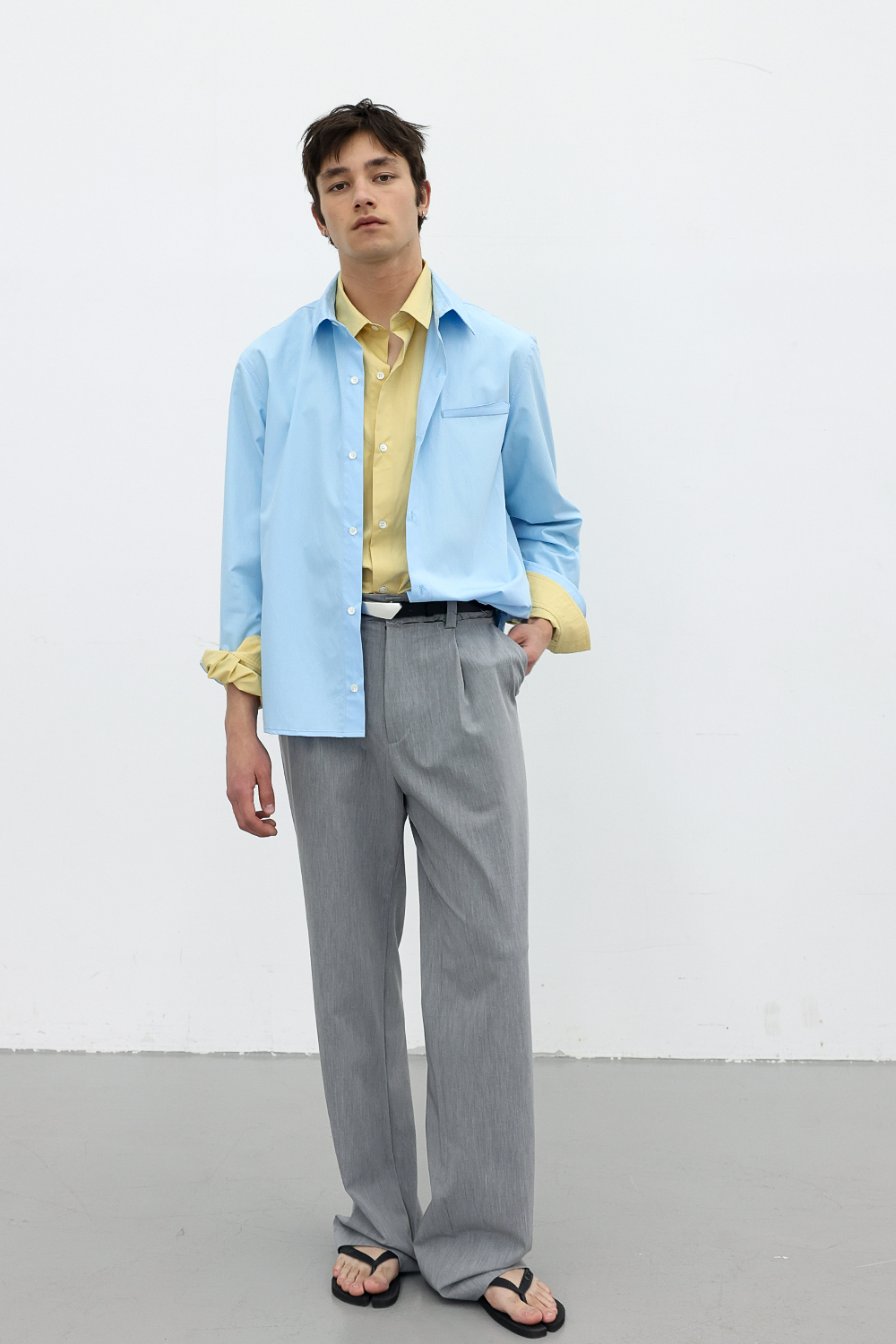 [ANYTIME LOREAK] FREESIA BLOOM SHIRT - SKY BLUE