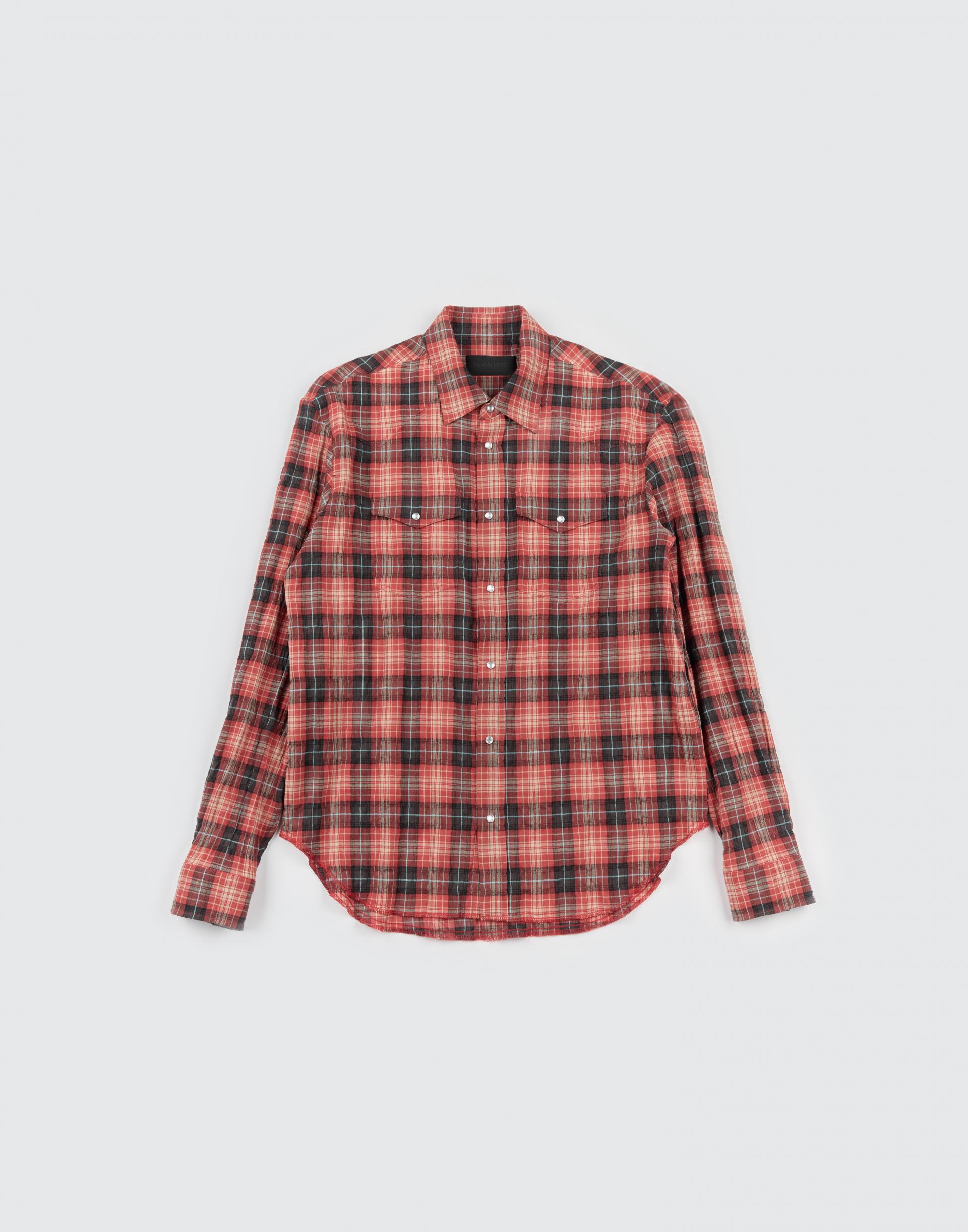 [MOOMYUNG] ‘Keanu’ CHECKED WESTERN SHIRT (RED CHECK)