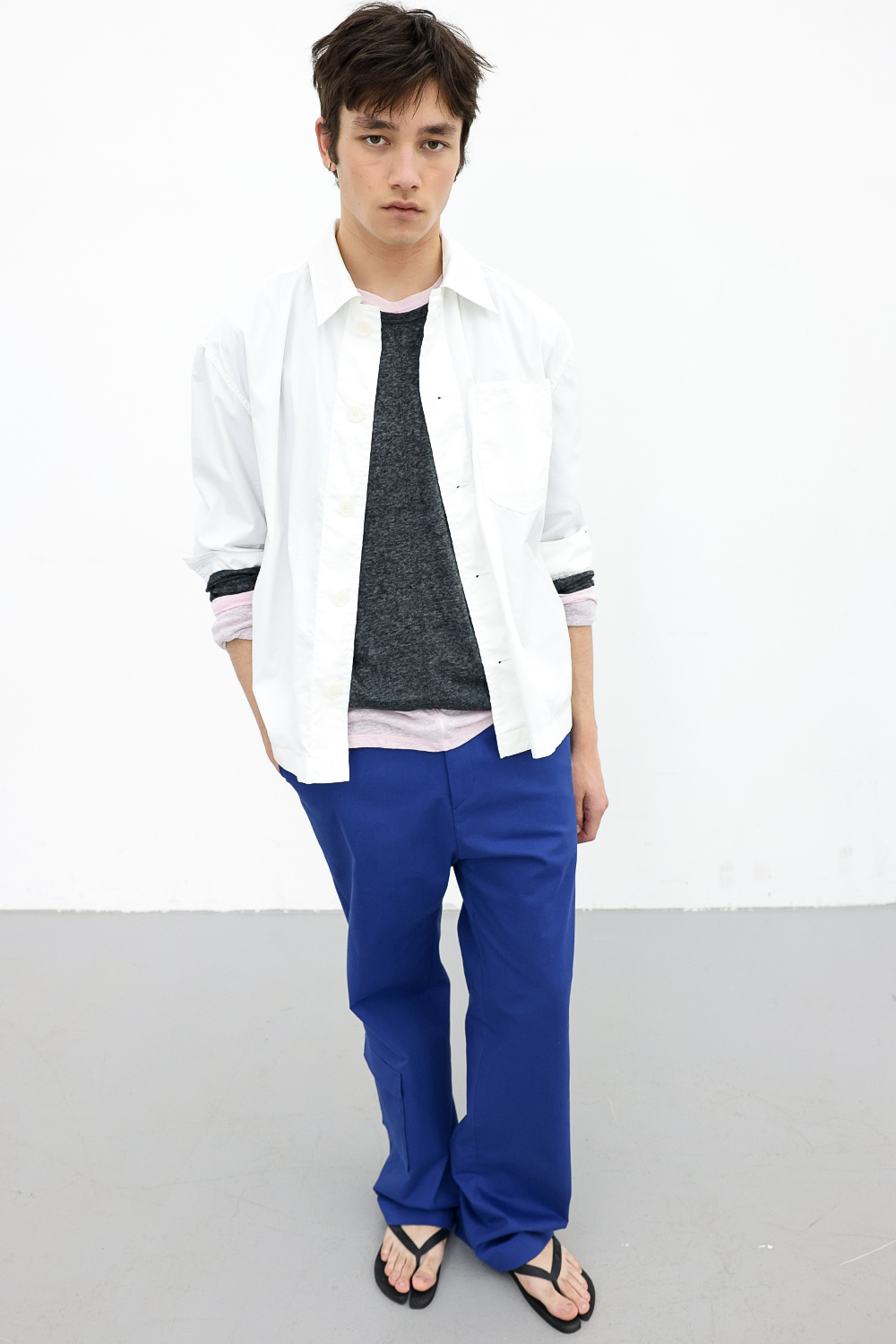 [ANYTIME LOREAK] AIRY WASHED SHIRT -WHITE