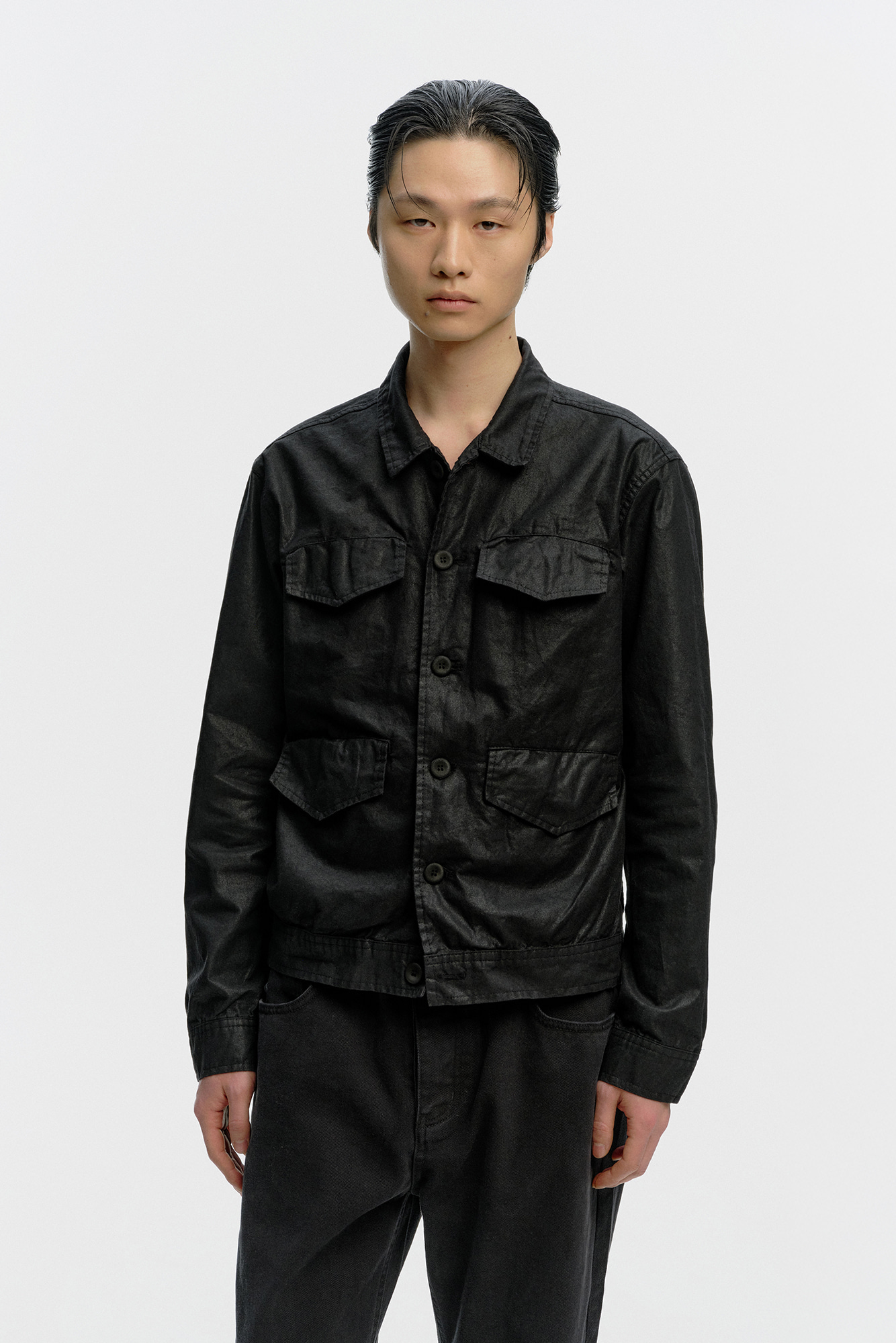 [SURFACE EDITION] FLANNEL 4-POCKET JACKET BLACK