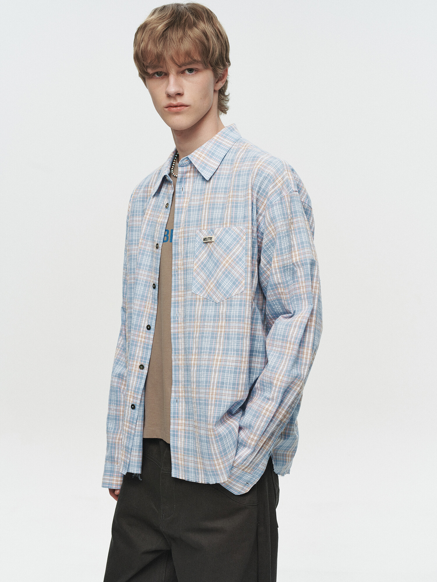 [HEUTE] REGULAR COLLAR MARCO SHIRT (BLUE)